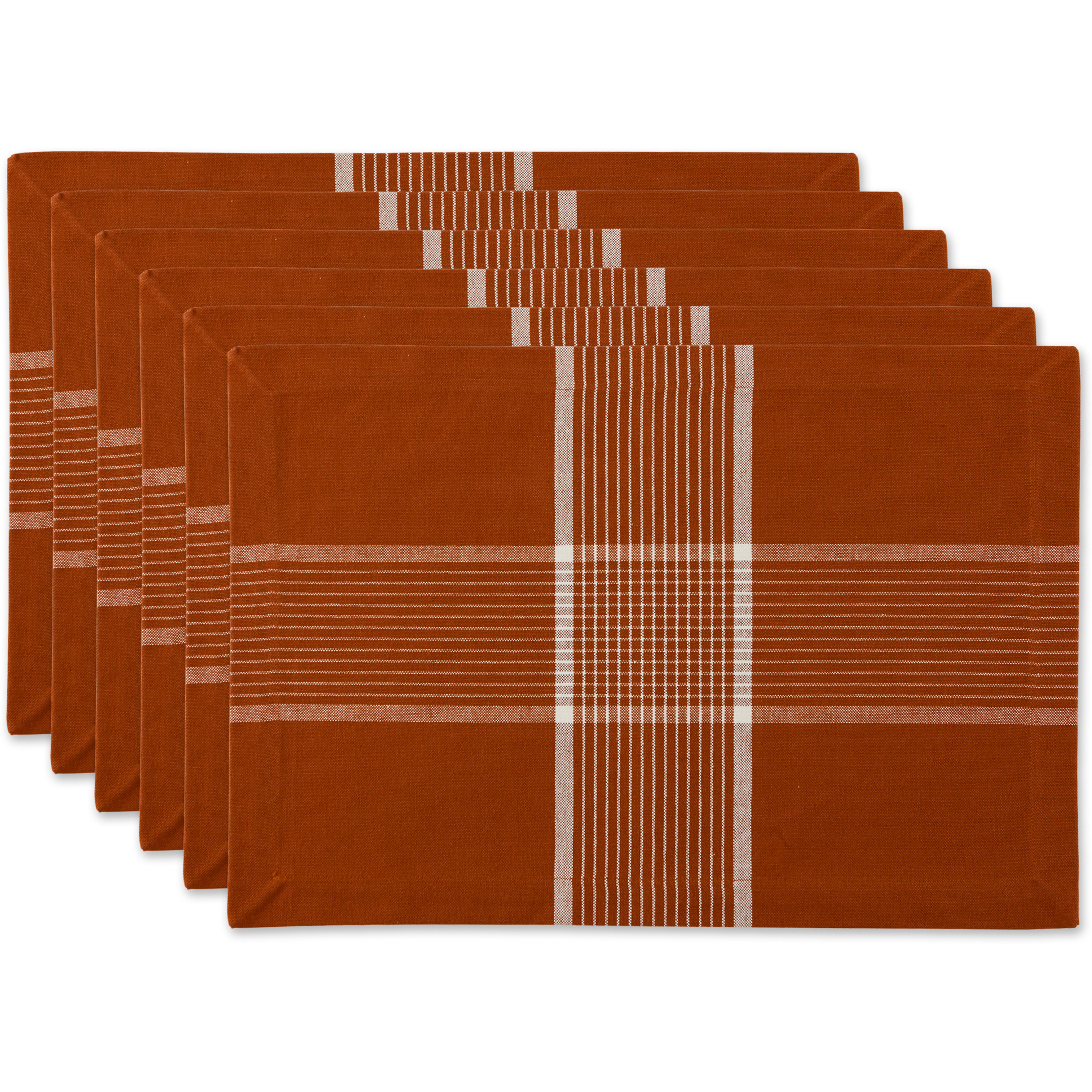 DII Fiesta Rust Check Placemat (Set of 6)