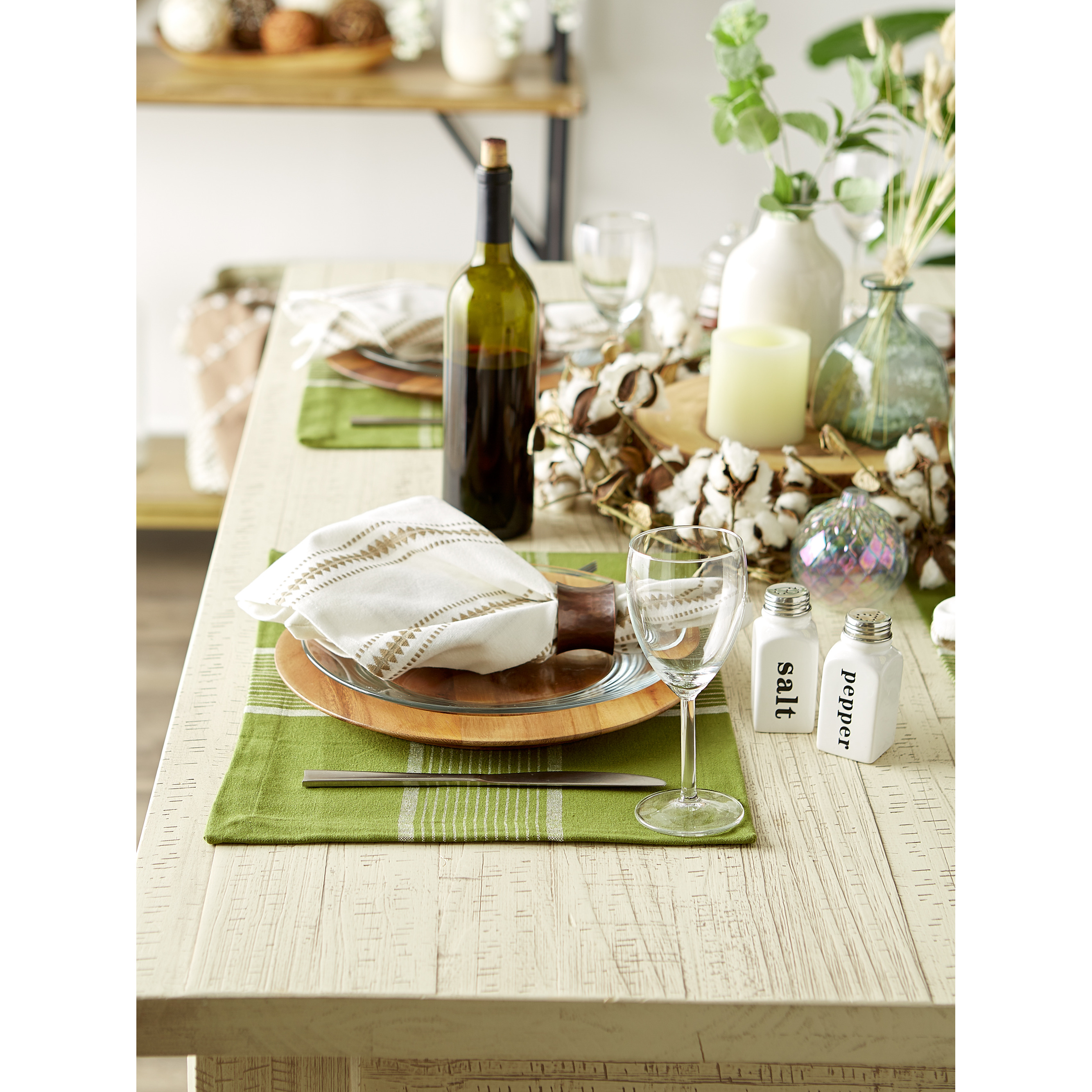DII Fiesta Green Check Placemat (Set of 6)