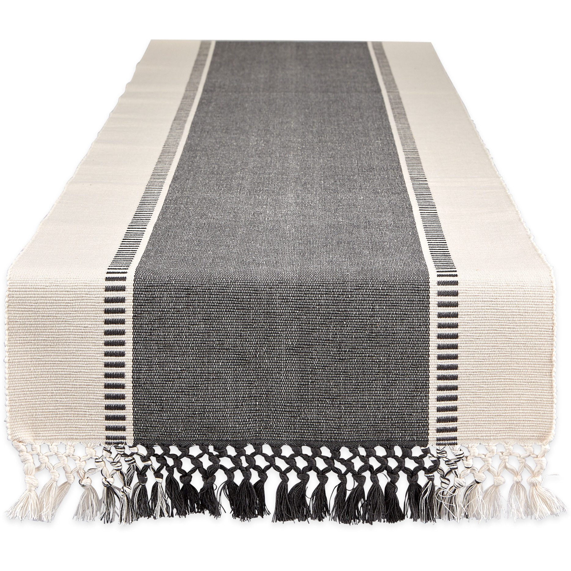 DII Mineral Dobby Stripe Table Runner 13x72