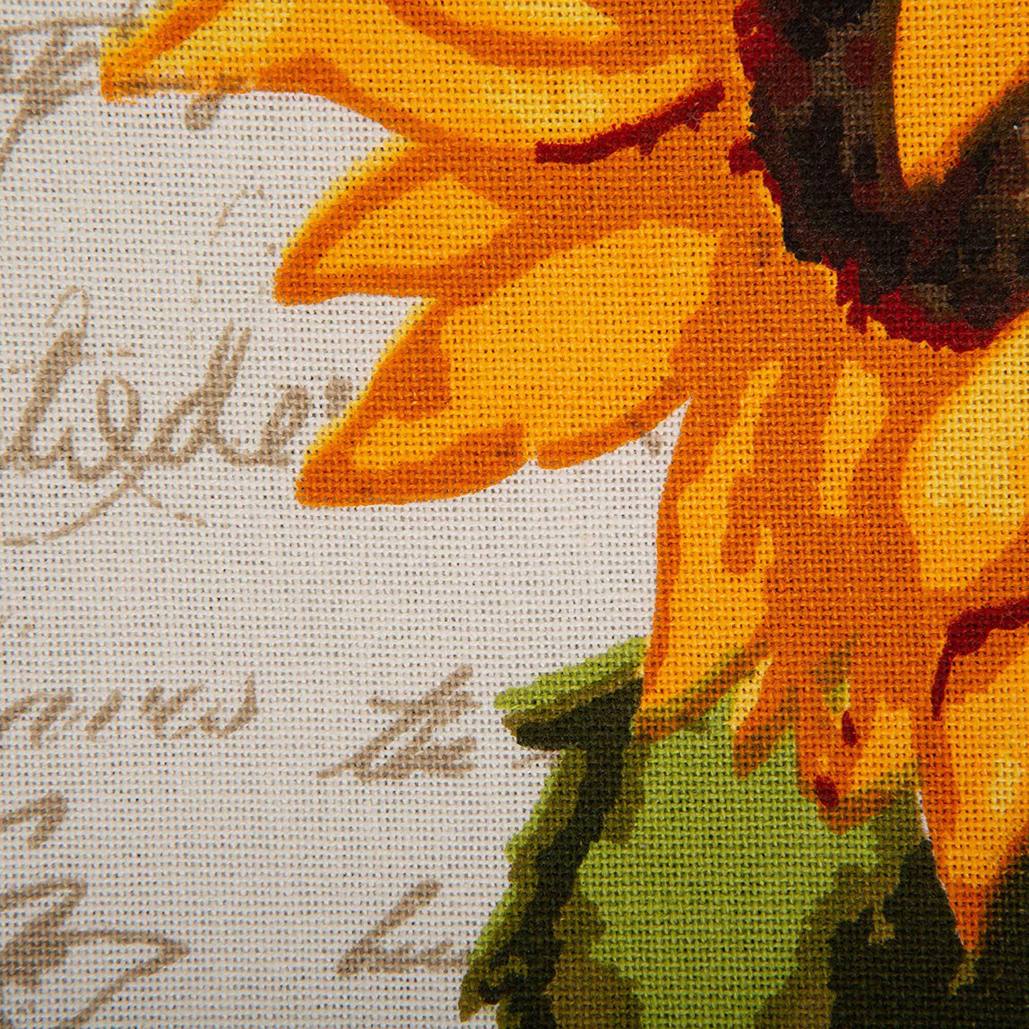 DII Rustic Sunflowers Printed Table Runner 14x108