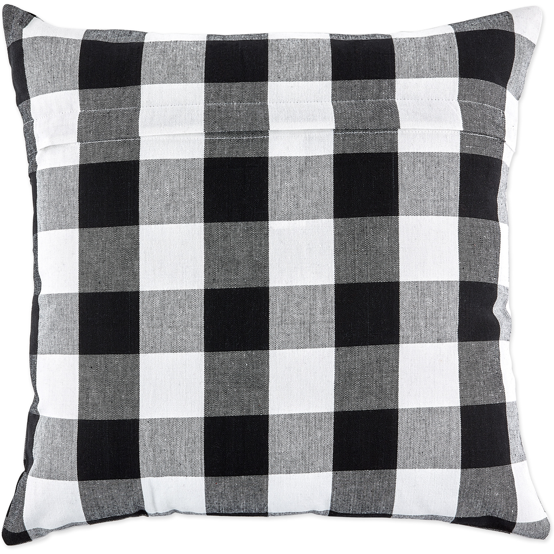 DII Black/White Buffalo Check Pillow Cover 20x20 Set/2