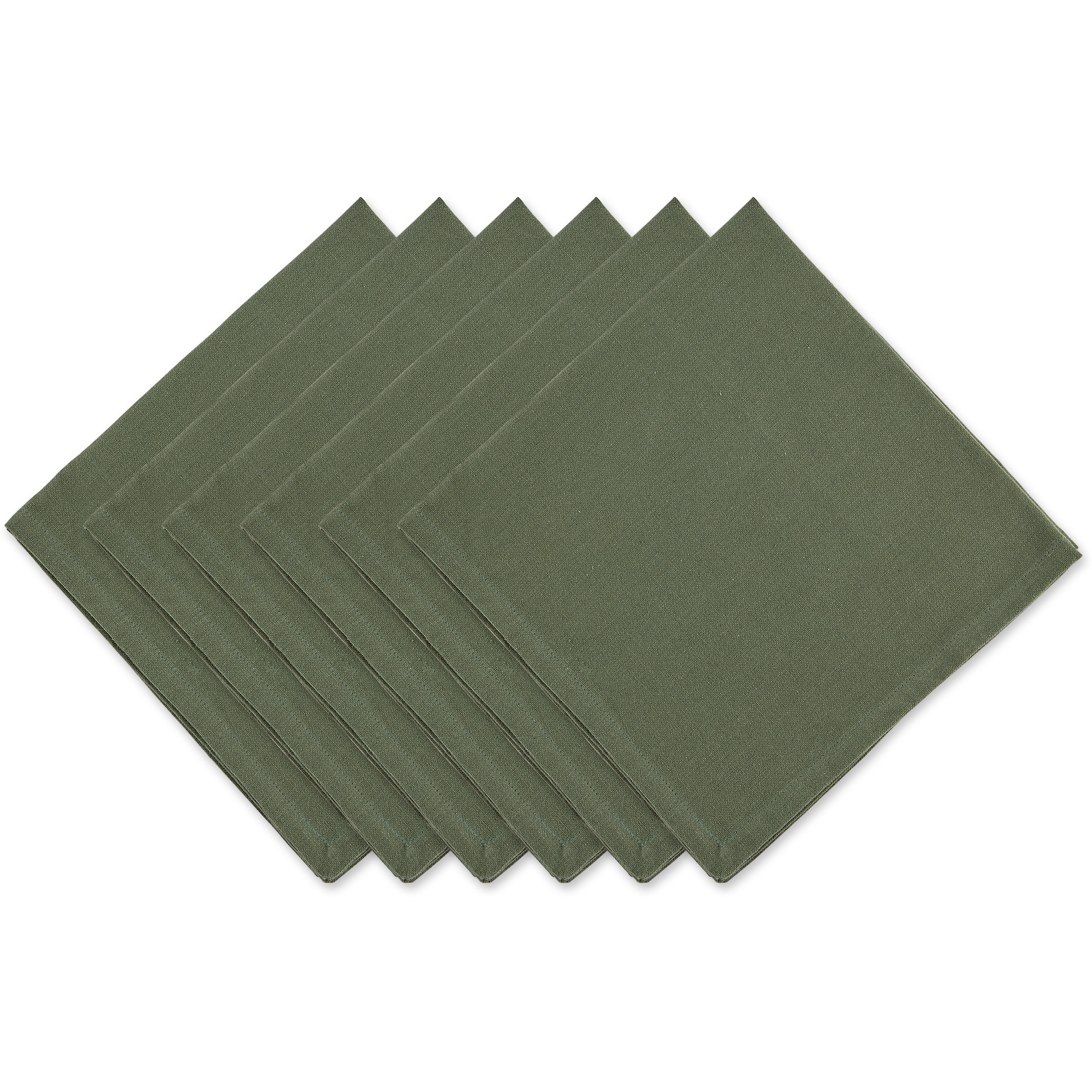 DII Artichoke Green Solid Napkin Set/6