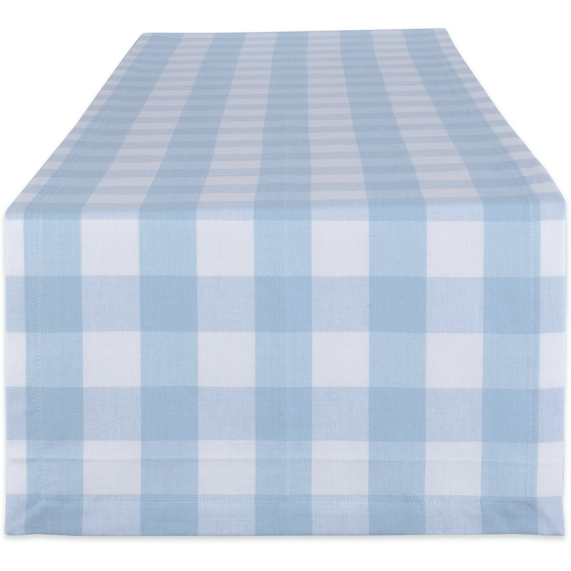 DII Light Blue Buffalo Check Table Runner 14x108