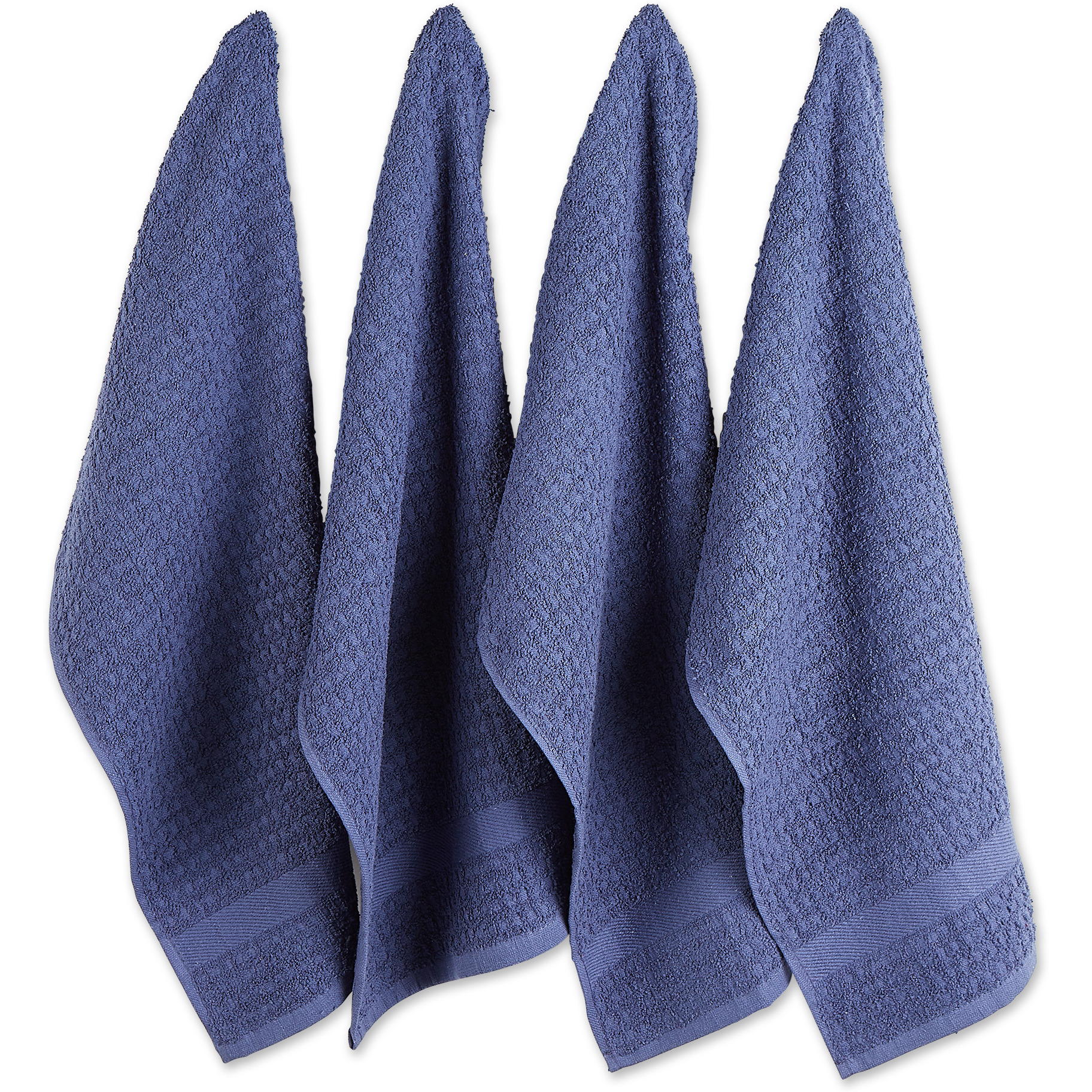 DII Solid French Blue Waffle Terry Dishtowel (Set of 4)
