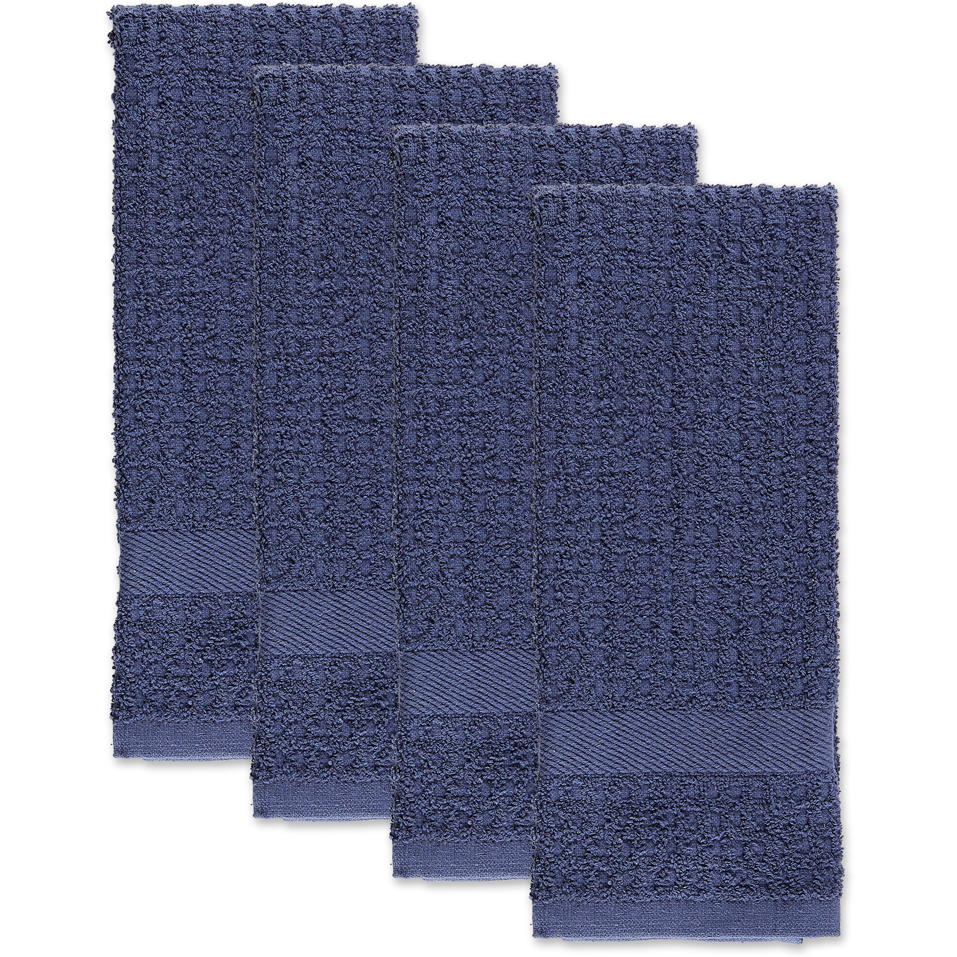 DII Solid French Blue Waffle Terry Dishtowel (Set of 4)