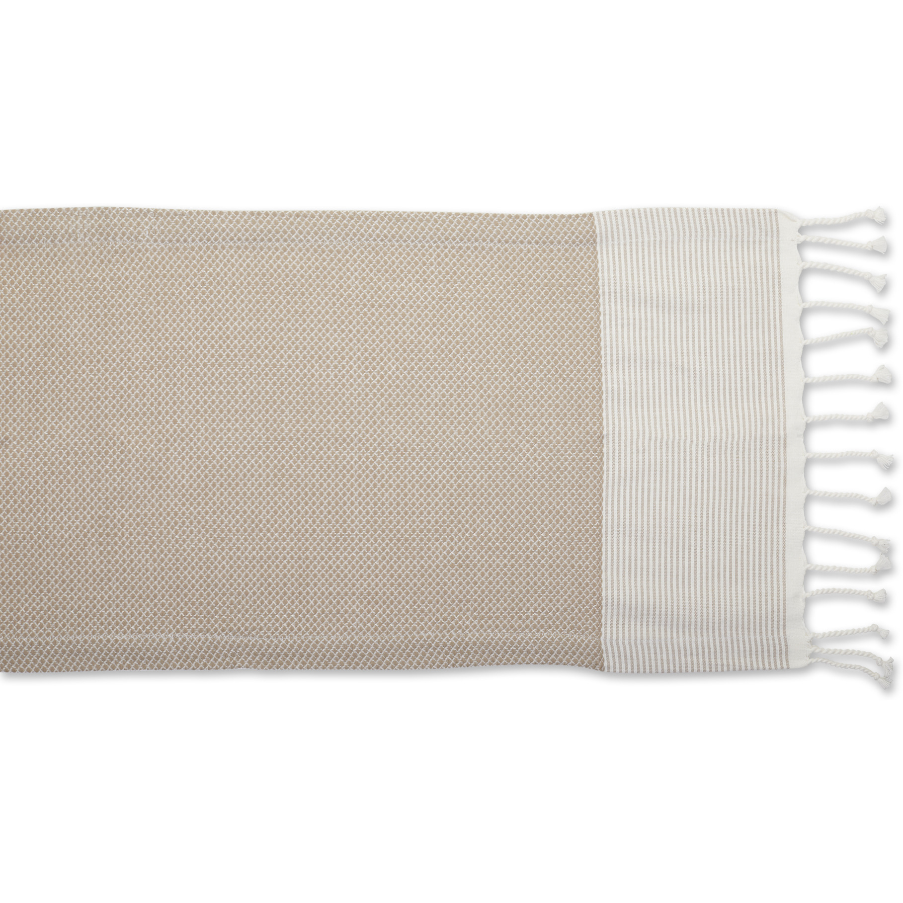 DII Stone Bordered Dobby Table Runner 15x108