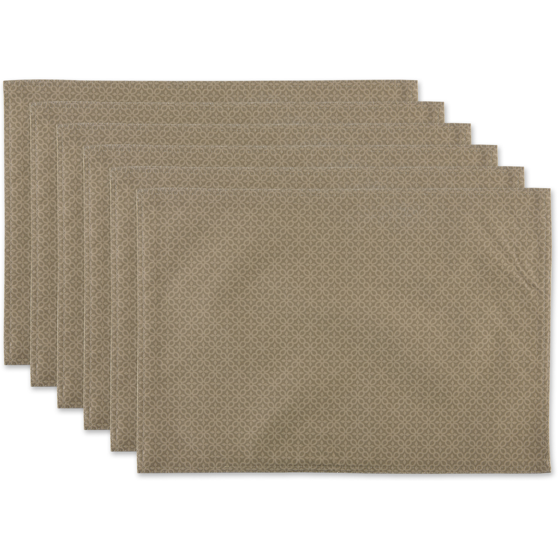DII Stone Tonal Lattice Print Outdoor  Placemat (Set of 6)