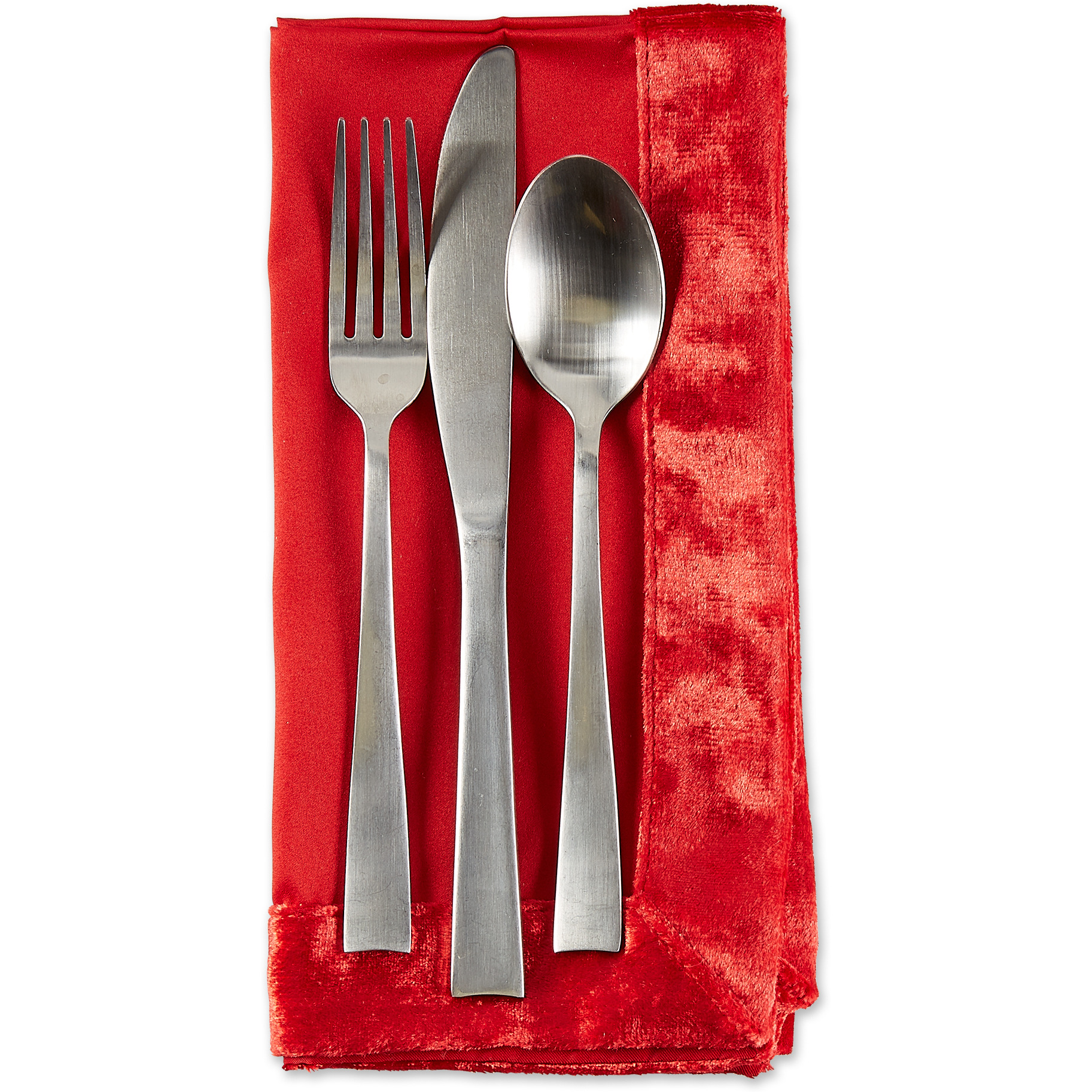 DII Red Velvet Trimmed Napkin (Set of 4)
