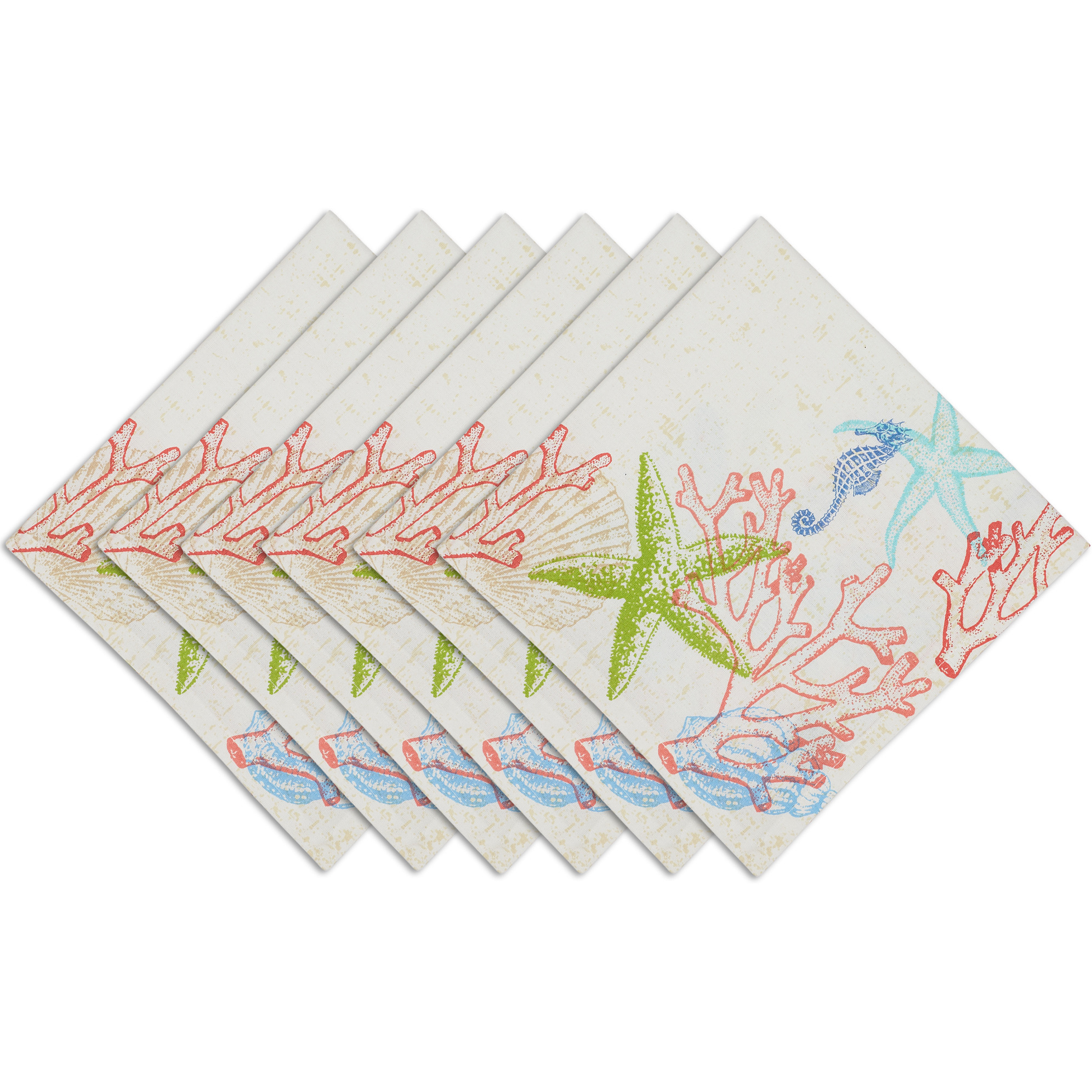 DII Lagoon Napkin Set, 20x20", 6 Piece