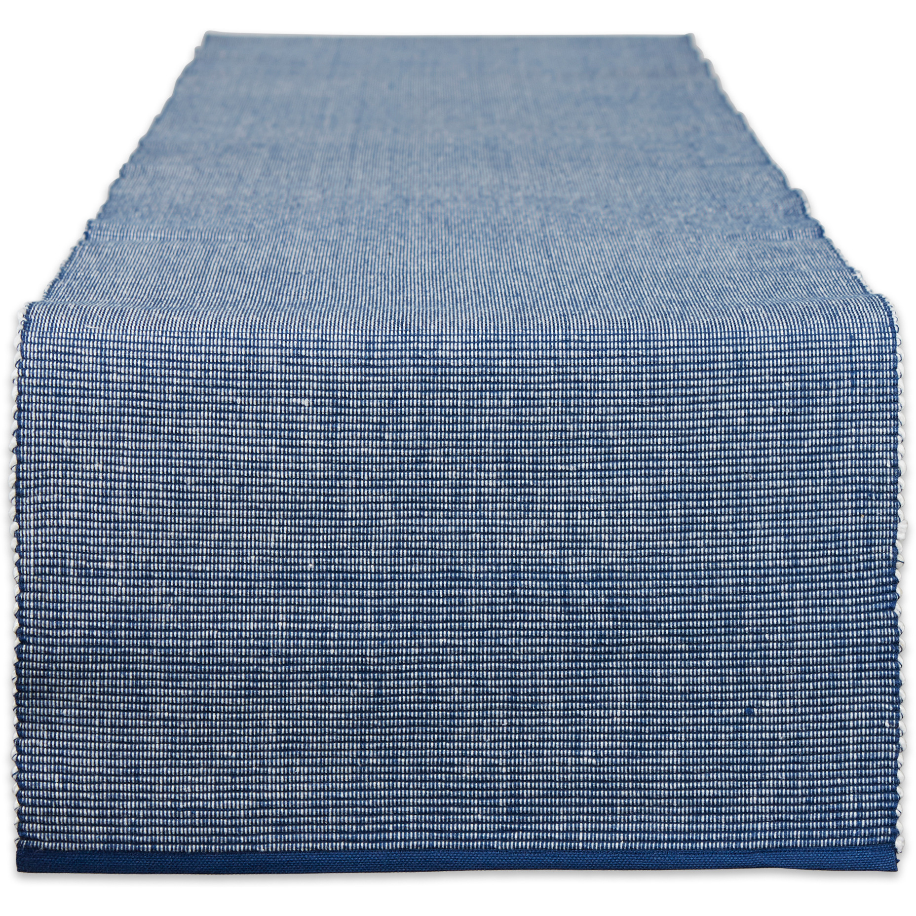 DII Navy & White 2-Tone Ribbed Table Runner