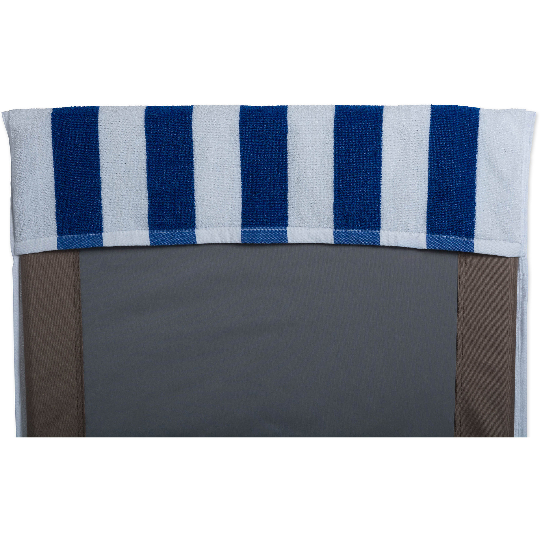 J&M Blue Stripe Lounge Chair Beach Towel With Top Fitted Pocket 26x82