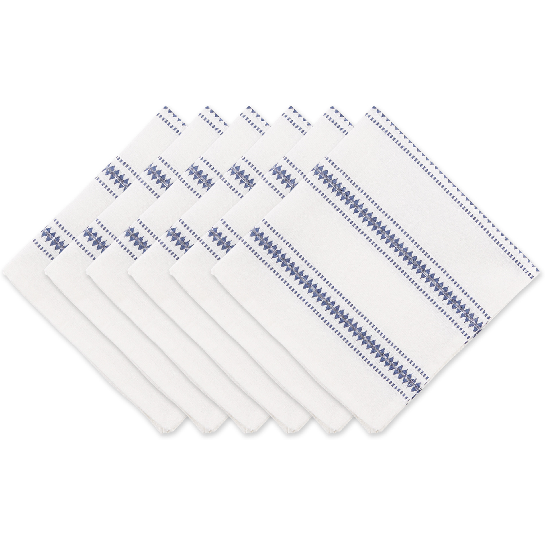 DII French Blue Zig Dobby Stripe Napkin (Set of 6)
