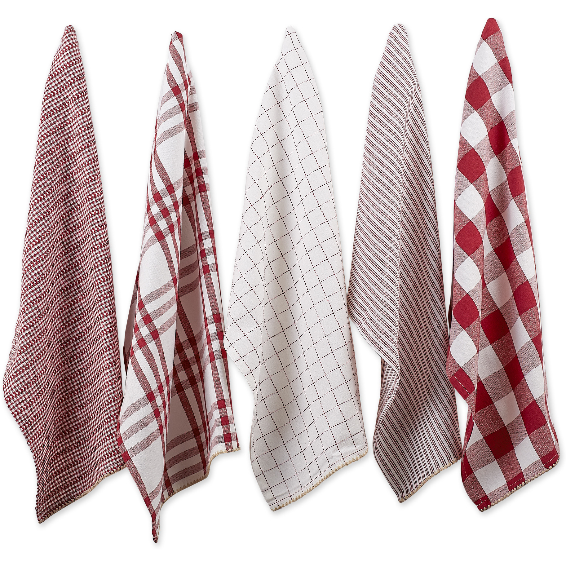 DII Barn Red Farmhouse Woven Dishtowel (Set of 5)