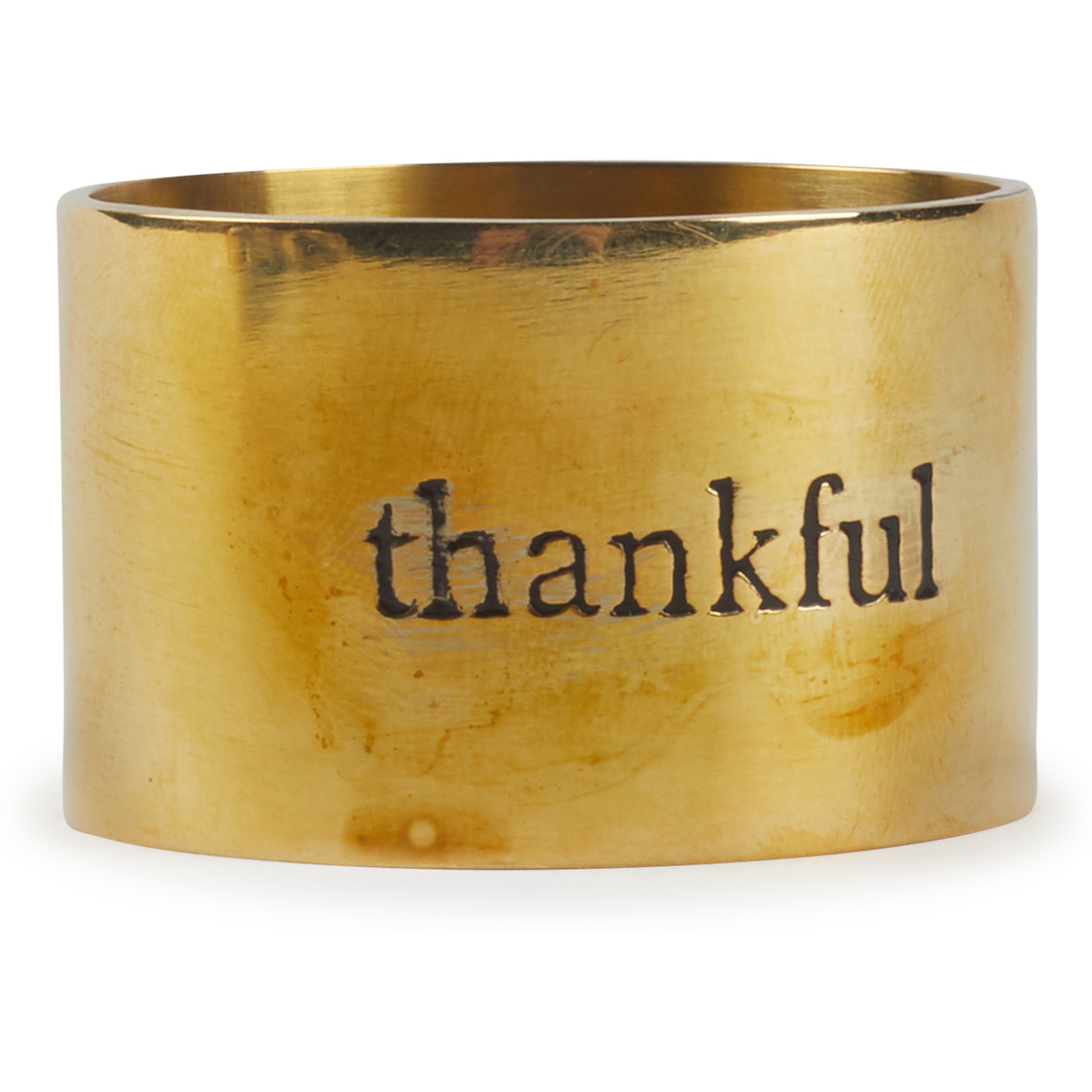 DII Asst Always Grateful Stamped Napkin Rings Set/4