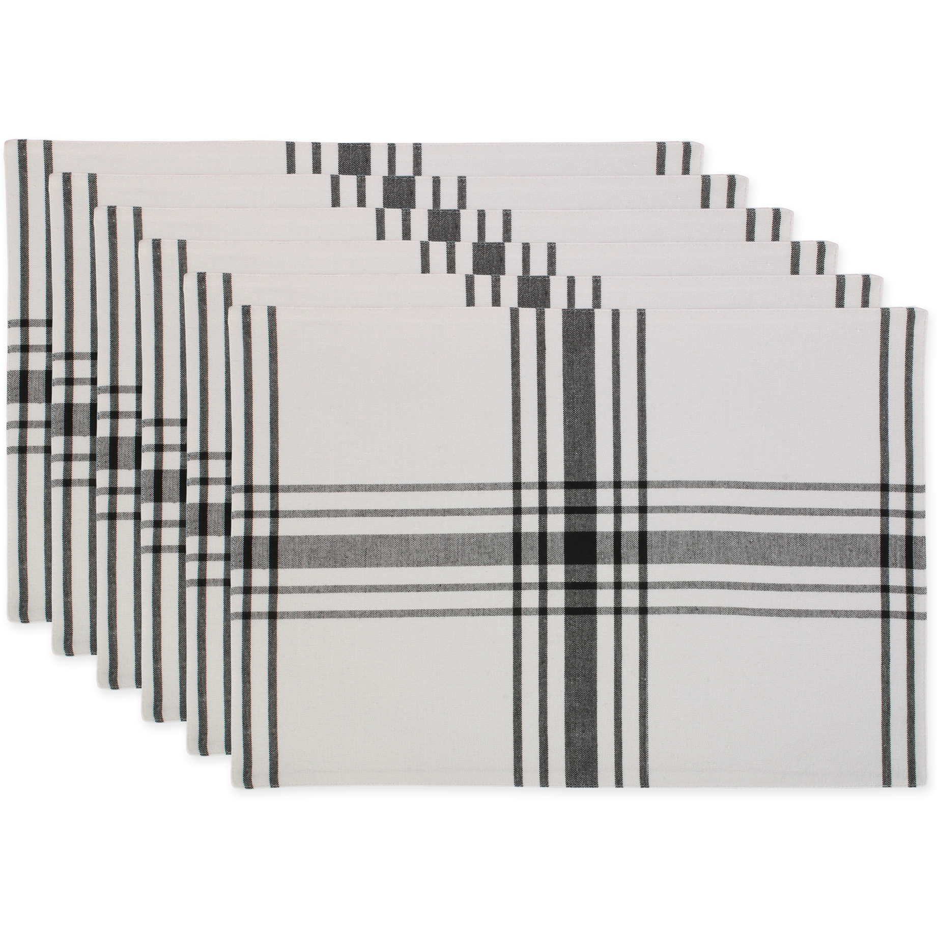 DII Home Sweet Farmhouse Kitchen Textiles, 13x19", Black, 6 Pieces