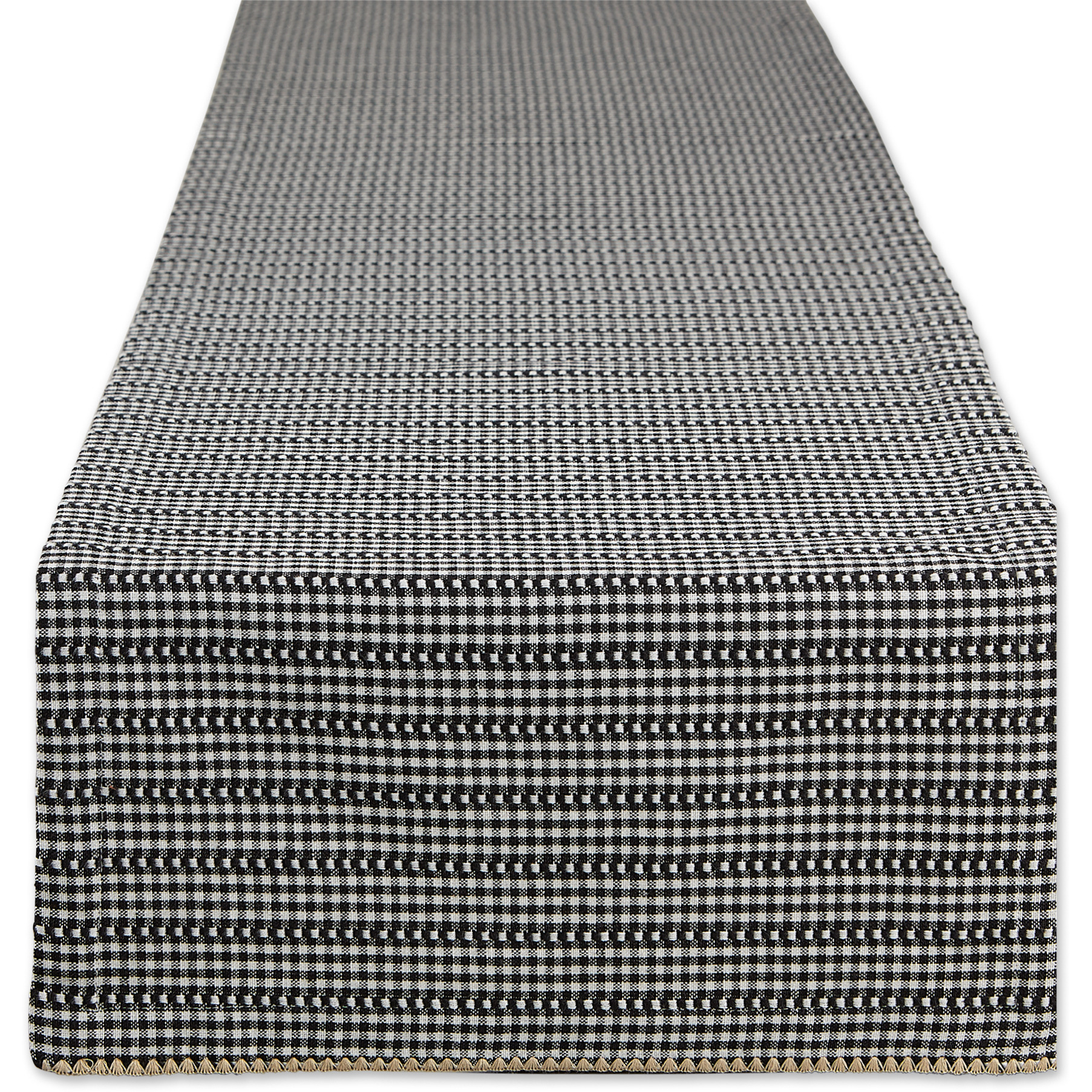 DII Black Farmhouse Gingham Table Runner