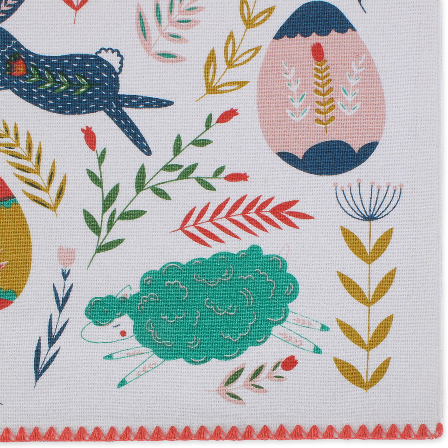 DII Easter Folk Garden Kitchen Textiles, 13x19", Easter Folk Garden, 6 Pieces