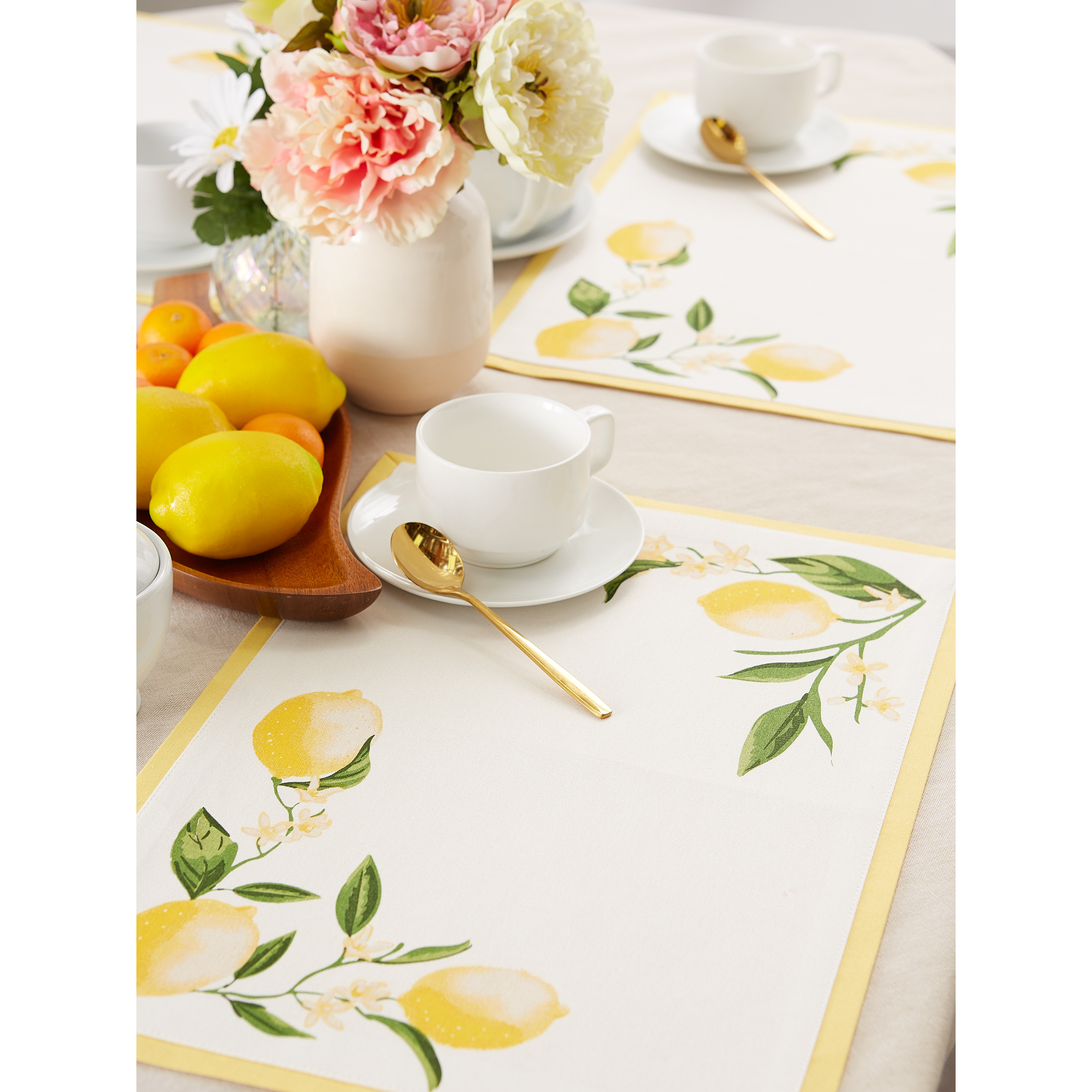 DII Lemon Bliss Kitchen Textiles, 13x19", Lemon Bliss, 6 Pieces