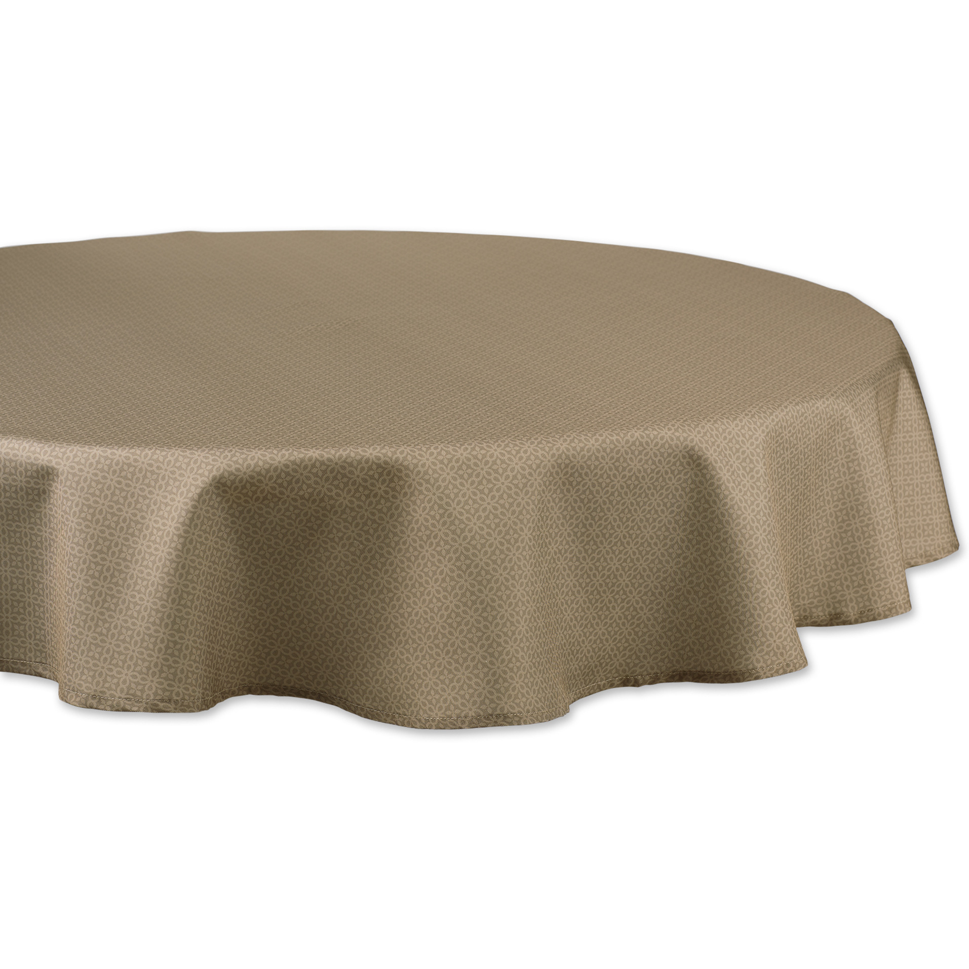 DII Stone Tonal Lattice Print Outdoor Tablecloth 60 Round