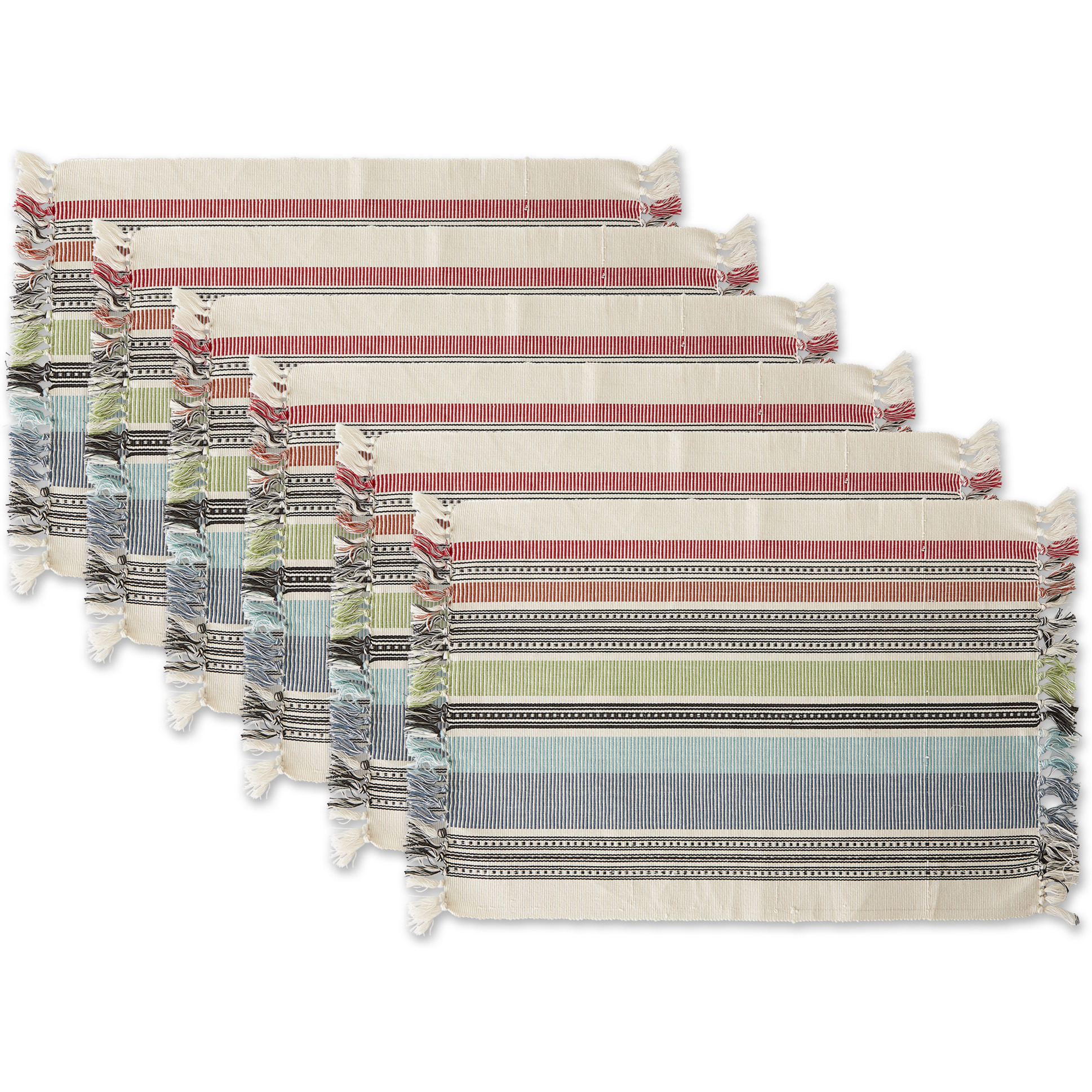 DII Mediterranean Stripe Placemat (Set of 6)
