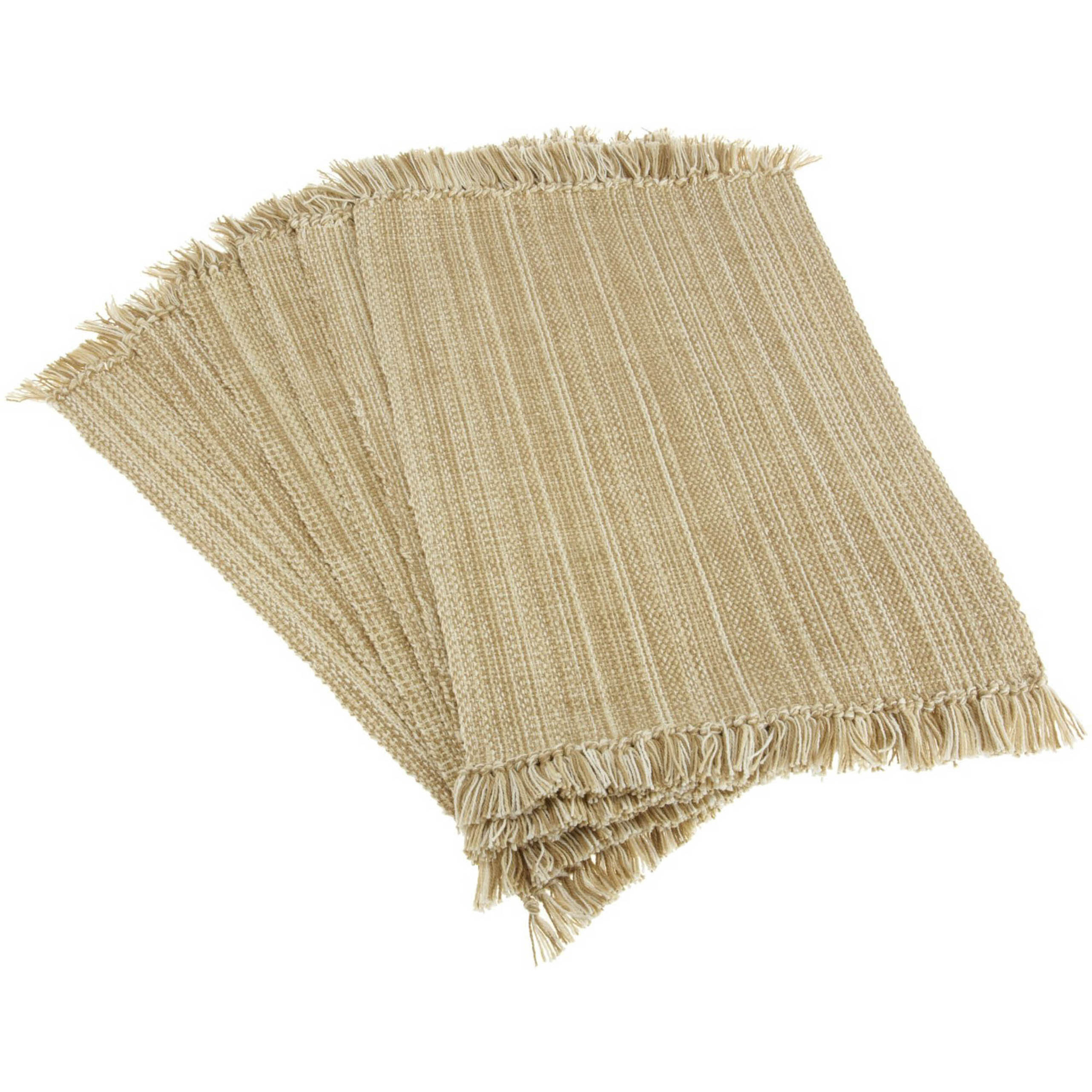 DII Variegated Natural Fringe Placemat (Set of 6)