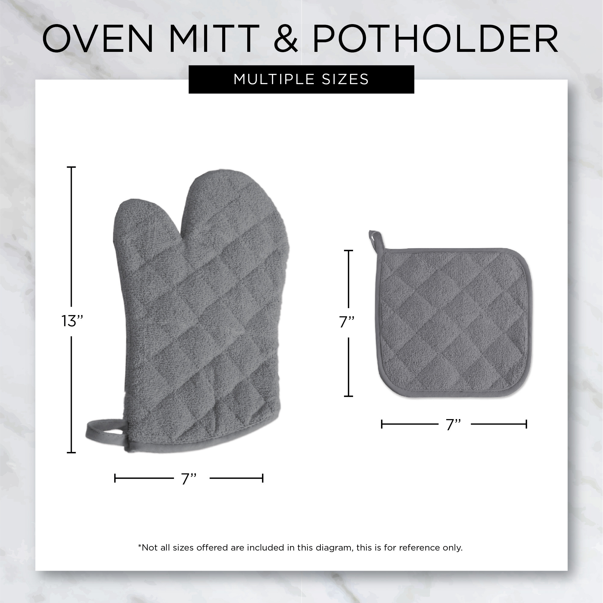 Storm Blue Terry Potholder (Set 3)