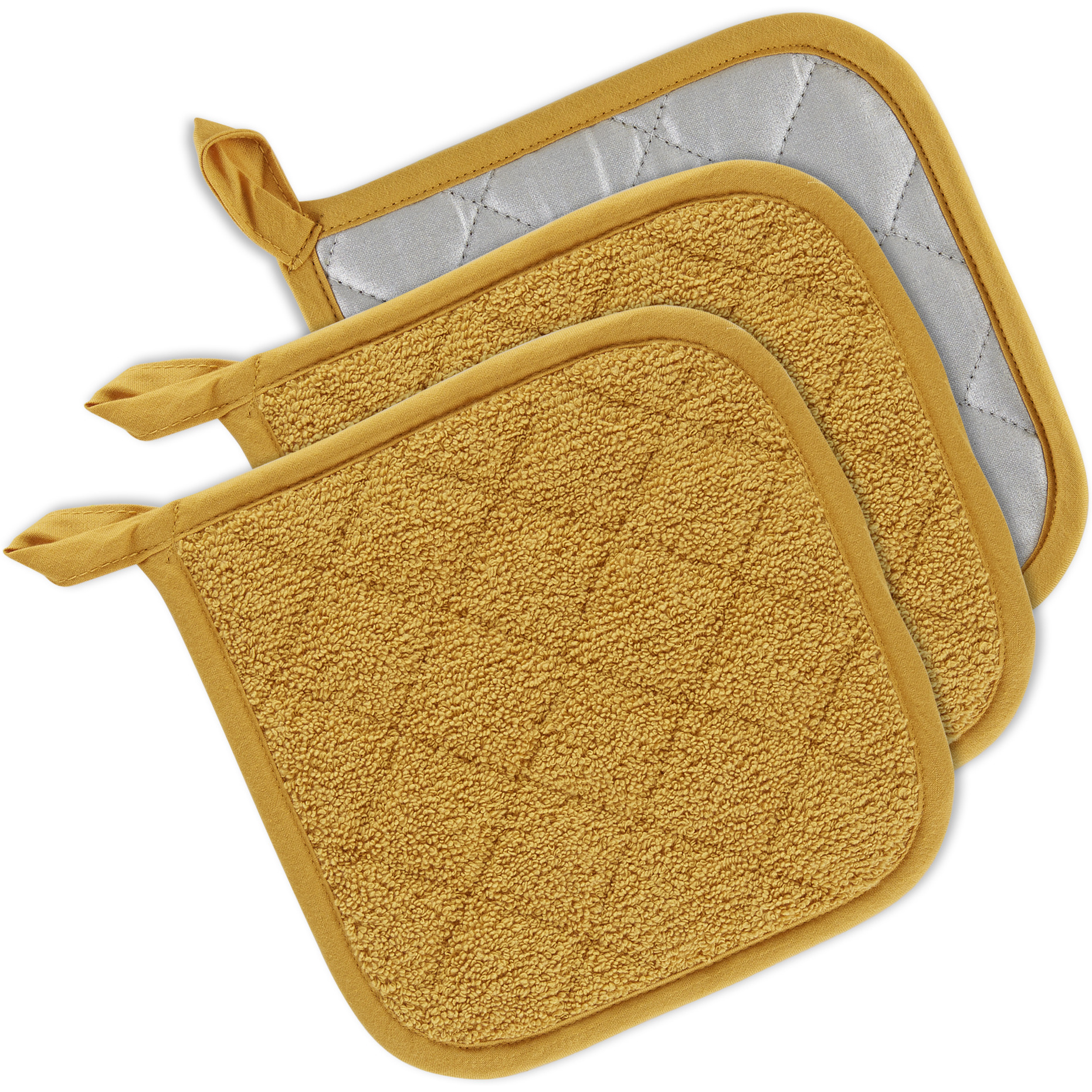 Honey Gold Terry Potholder (Set 3)