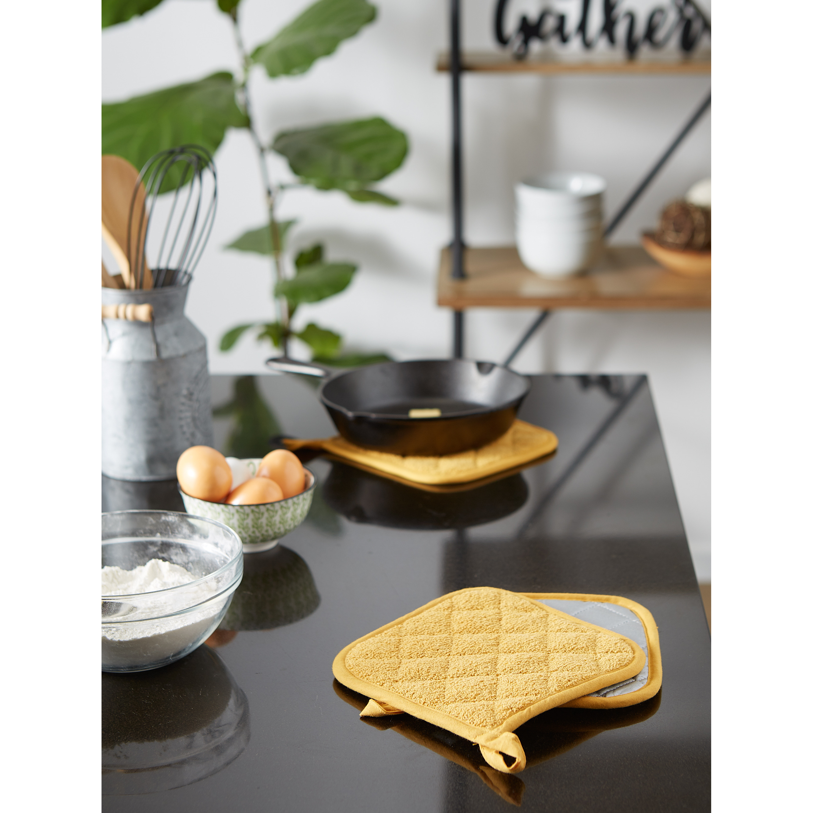 Honey Gold Terry Potholder (Set 3)