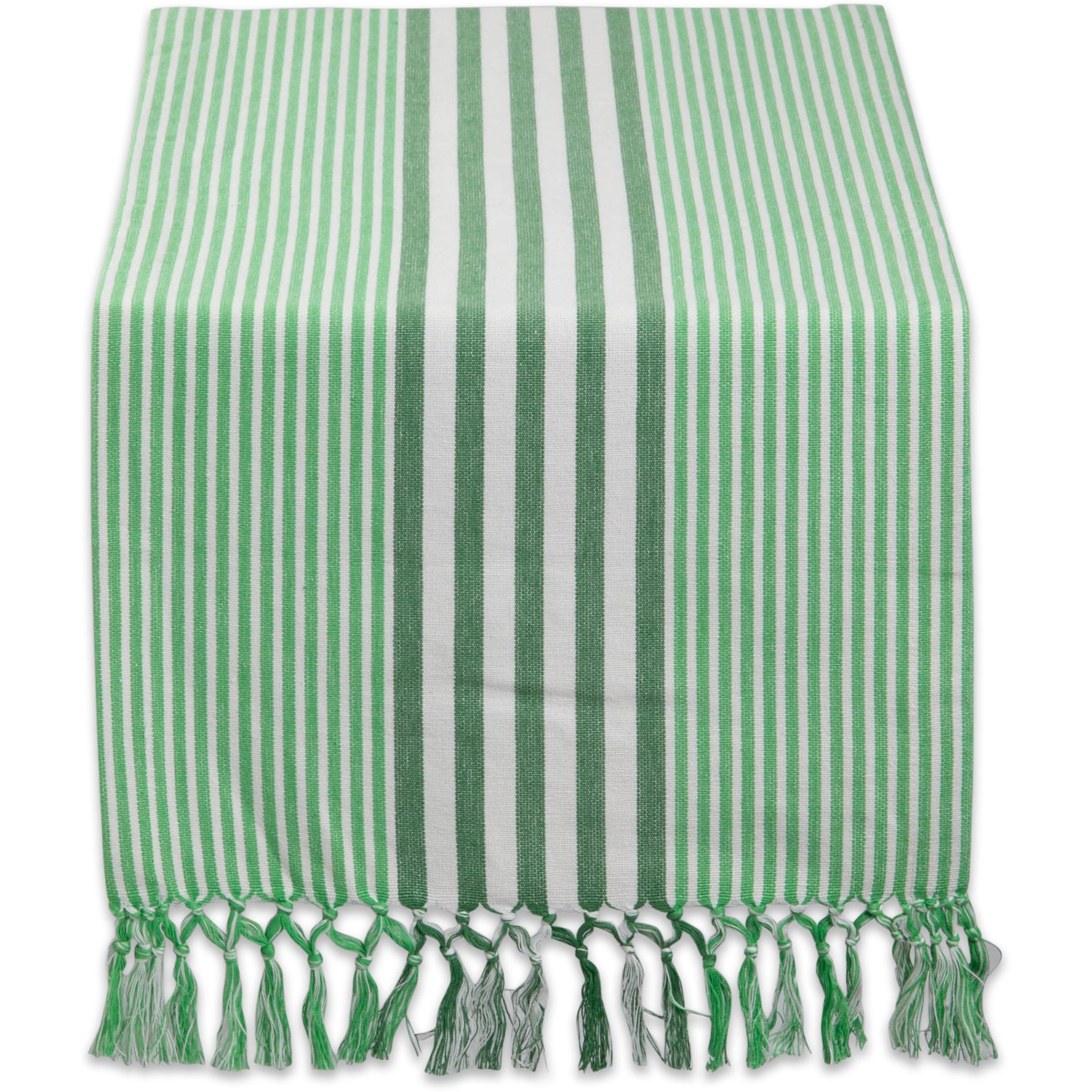 DII Grass Green Stripes Table Runner