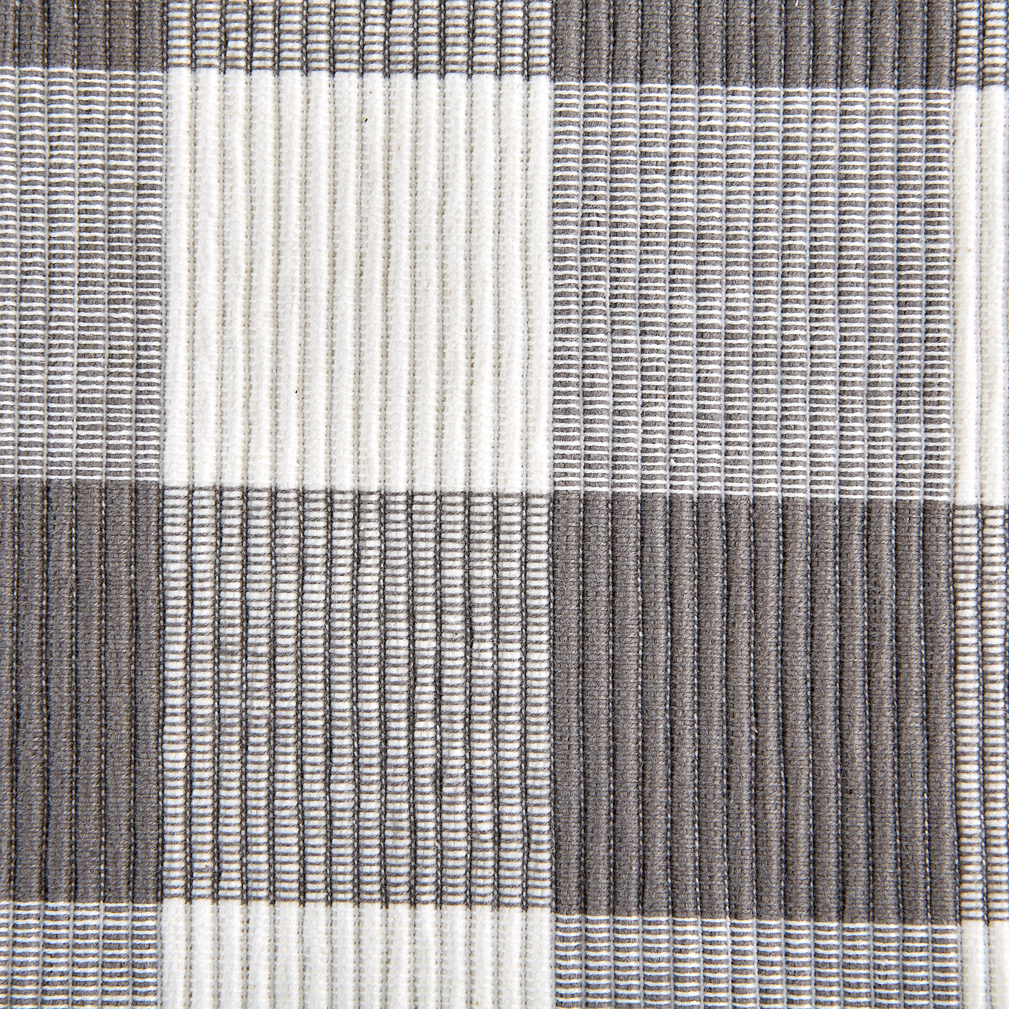 DII Gray & White Buffalo Check Ribbed Placemat Set/6