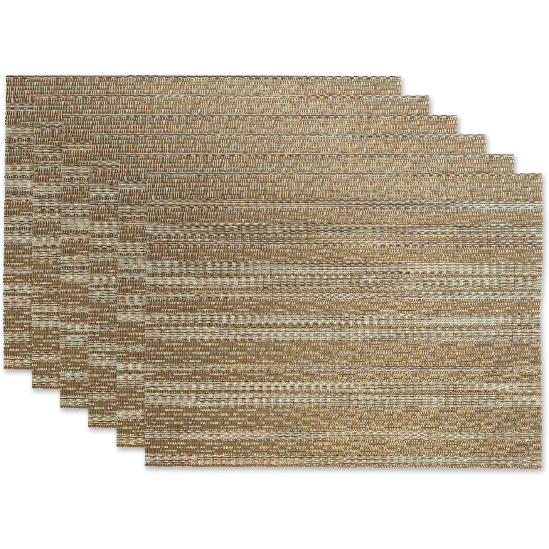 DII Metallic Gold Pvc Basketweave Placemat (Set of 6)
