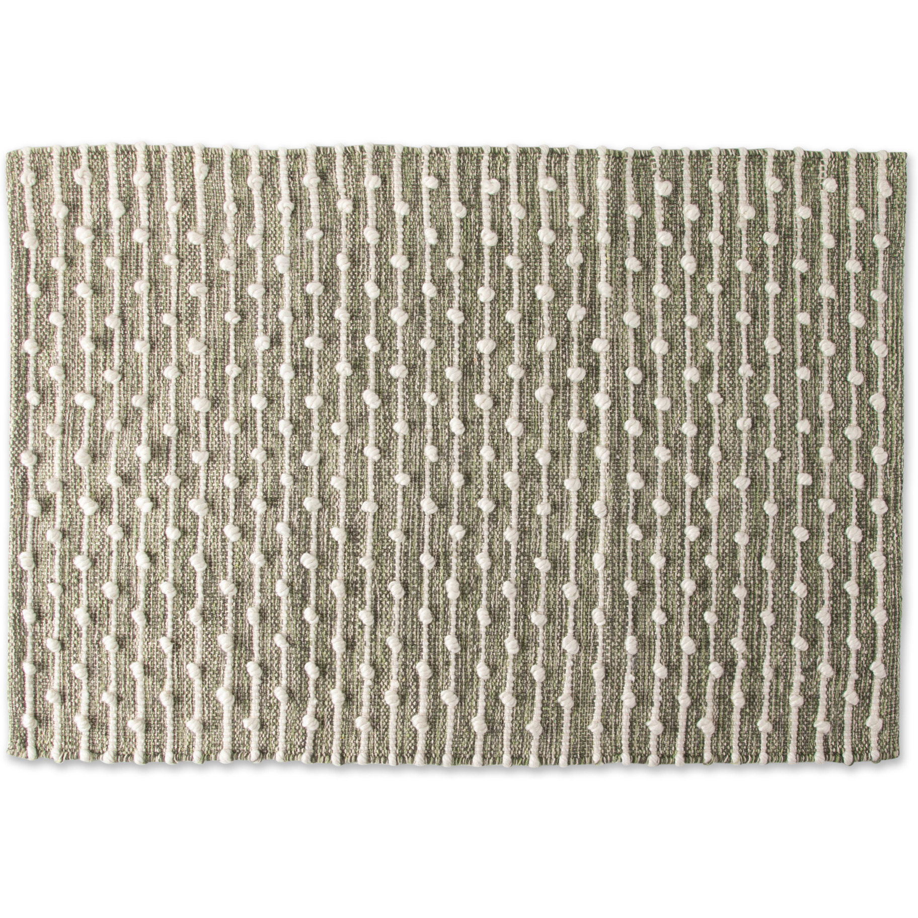 DII Antique Green Recycled Cotton Loop Rug
