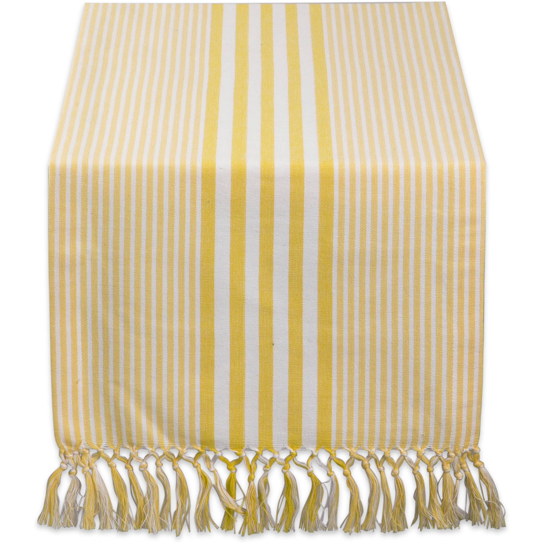 DII Deep Yellow Stripes Table Runner