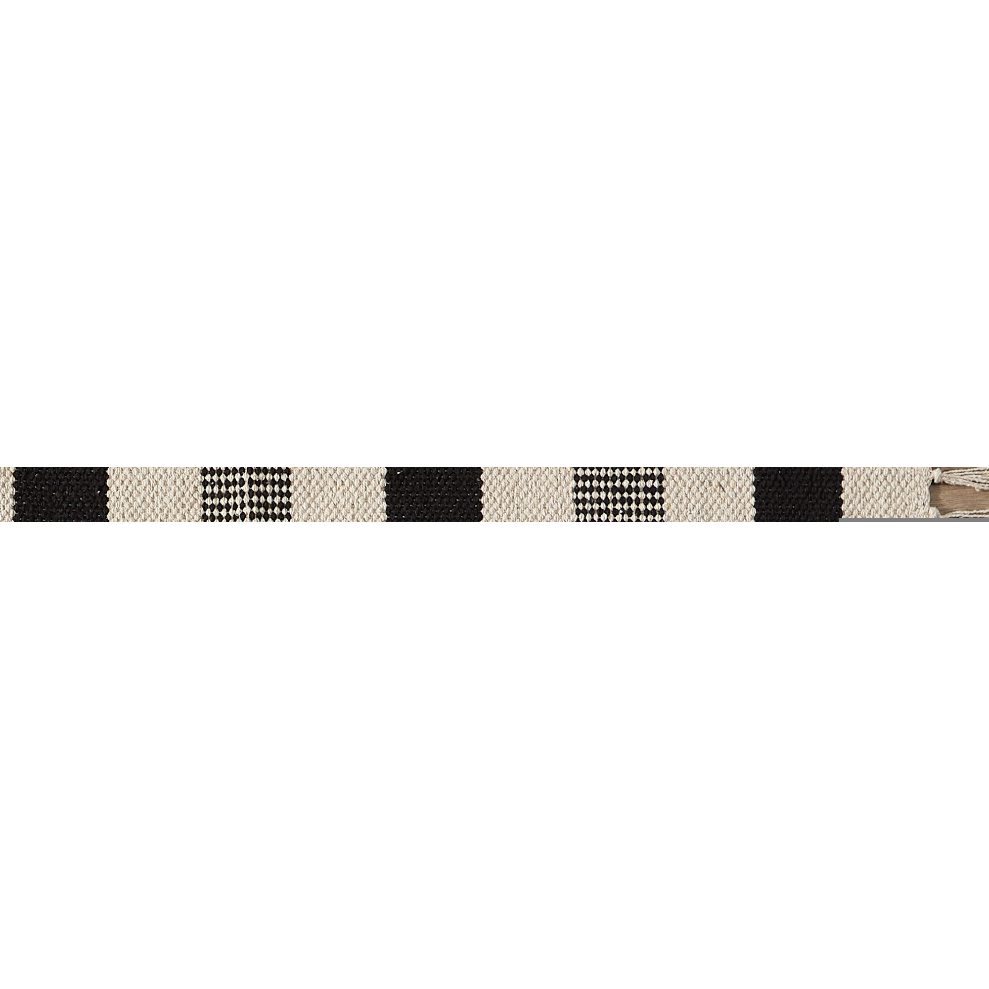 DII Black Dobby Stripe Hand-Loomed Rug 2x3 Ft