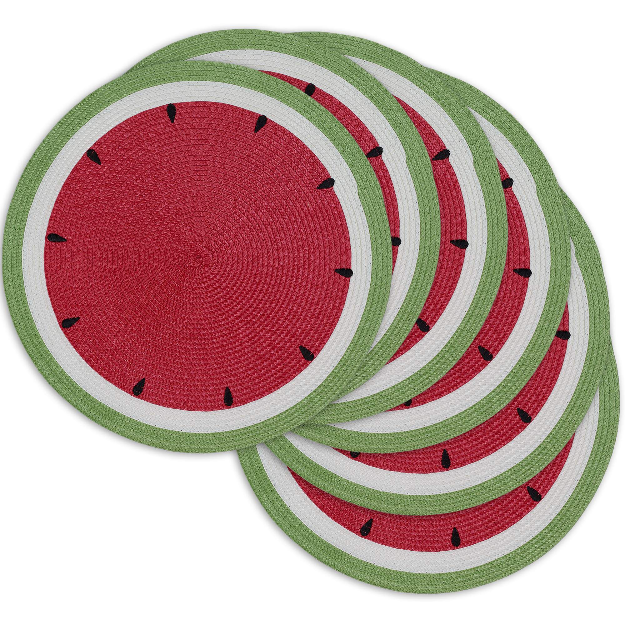 DII Summer Day Watermelon Placemats Set/6