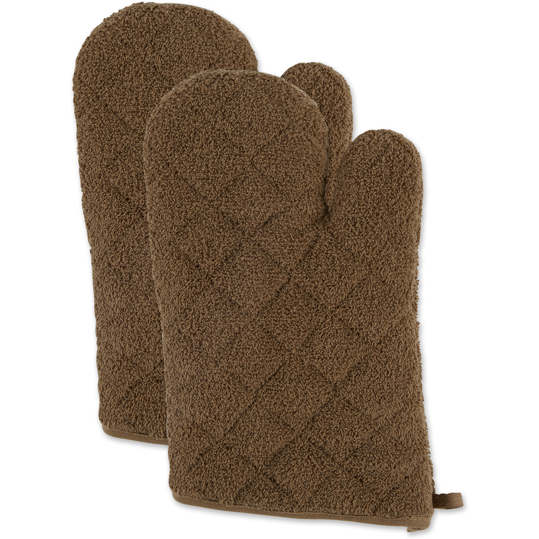DII Brown Terry Oven Mitt (Set of 2)
