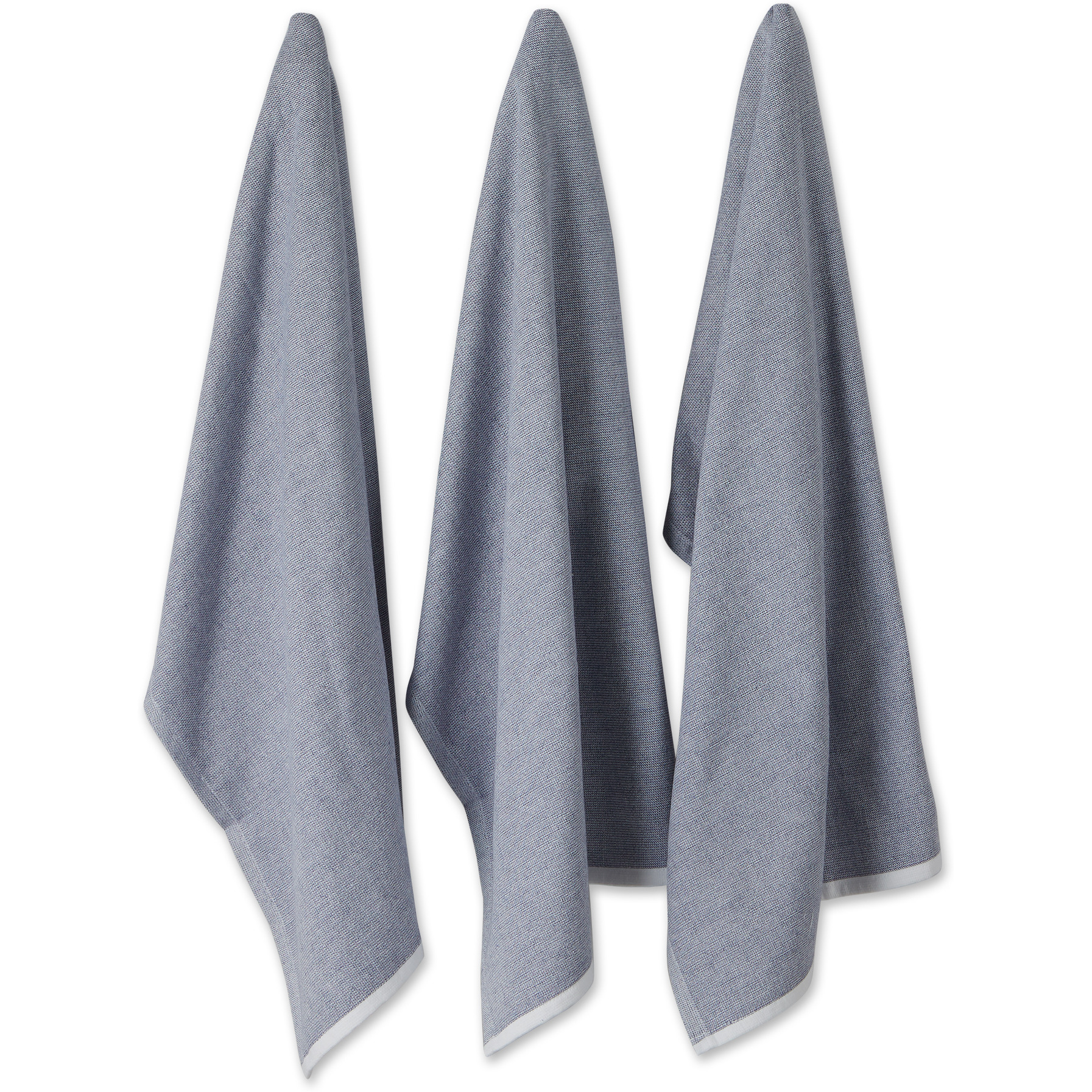 FRENCH BLUE FRENCH TERRY CHAMBRAY SOLID DISHTOWEL 3 PIECE