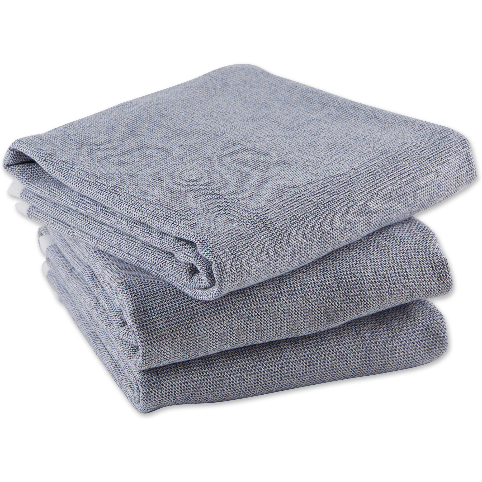 FRENCH BLUE FRENCH TERRY CHAMBRAY SOLID DISHTOWEL 3 PIECE