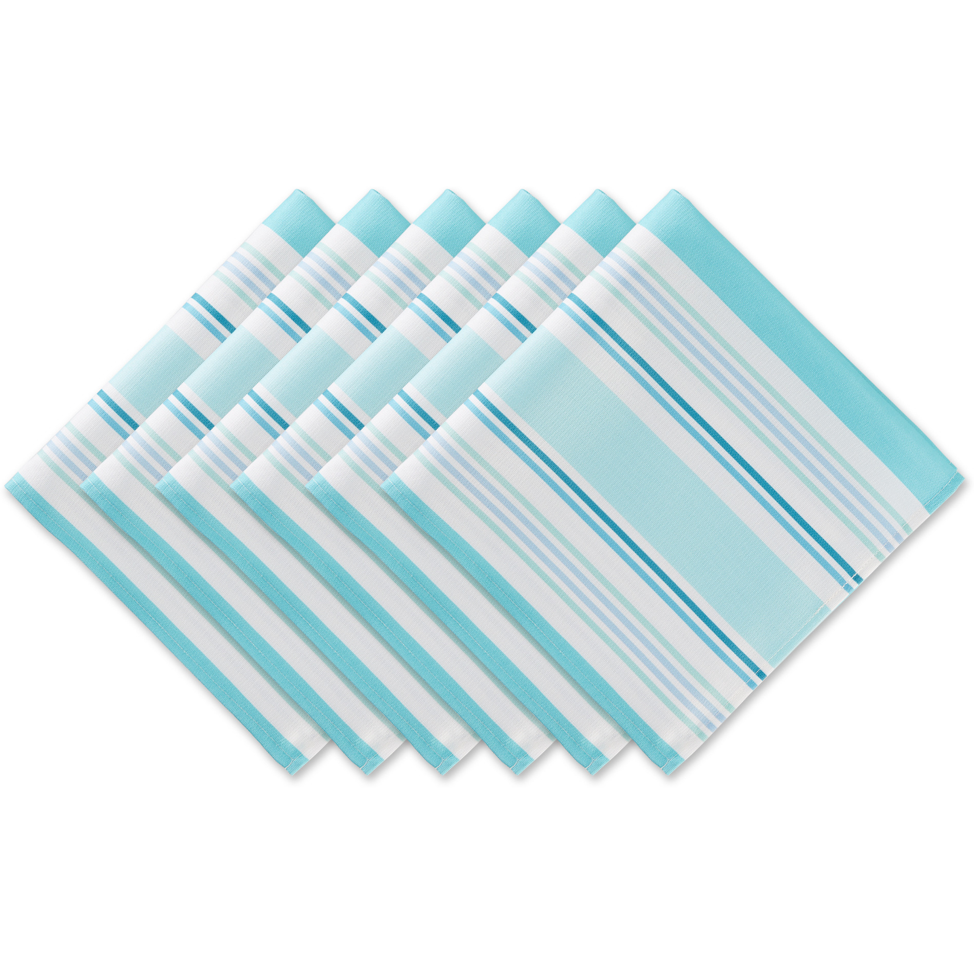 DII Beach House Stripe Print Outdoor Napkin (Set of 6)
