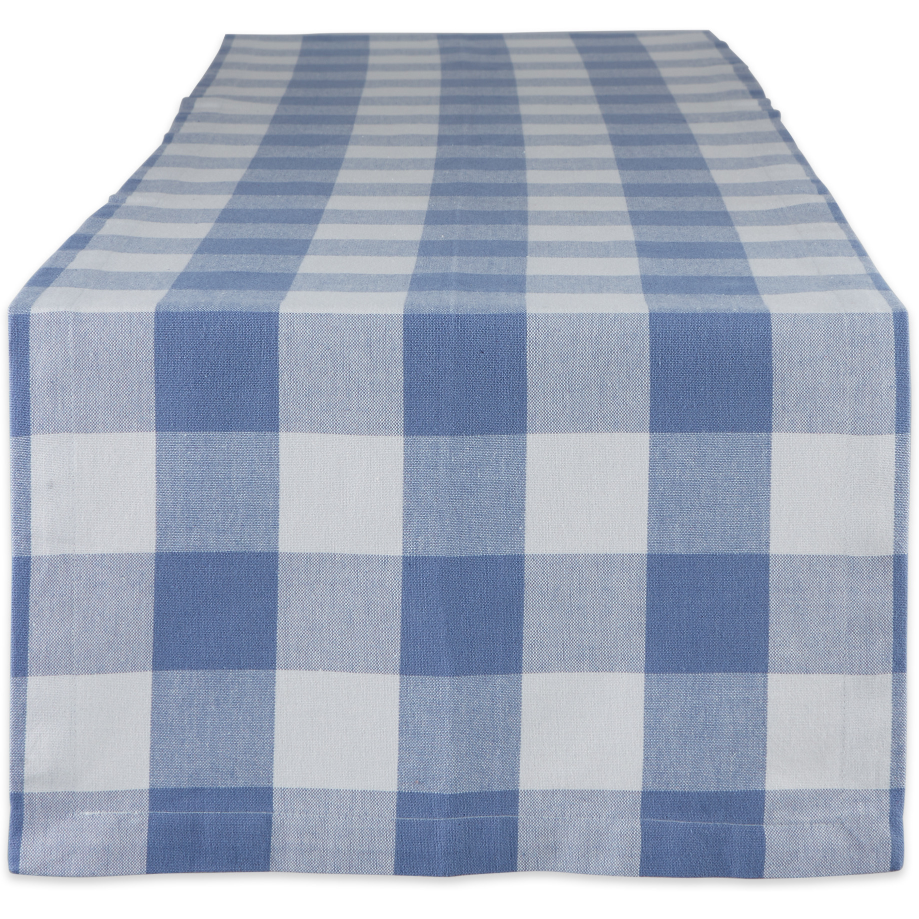 DII Stonewash Blue Buffalo Check Table Runner