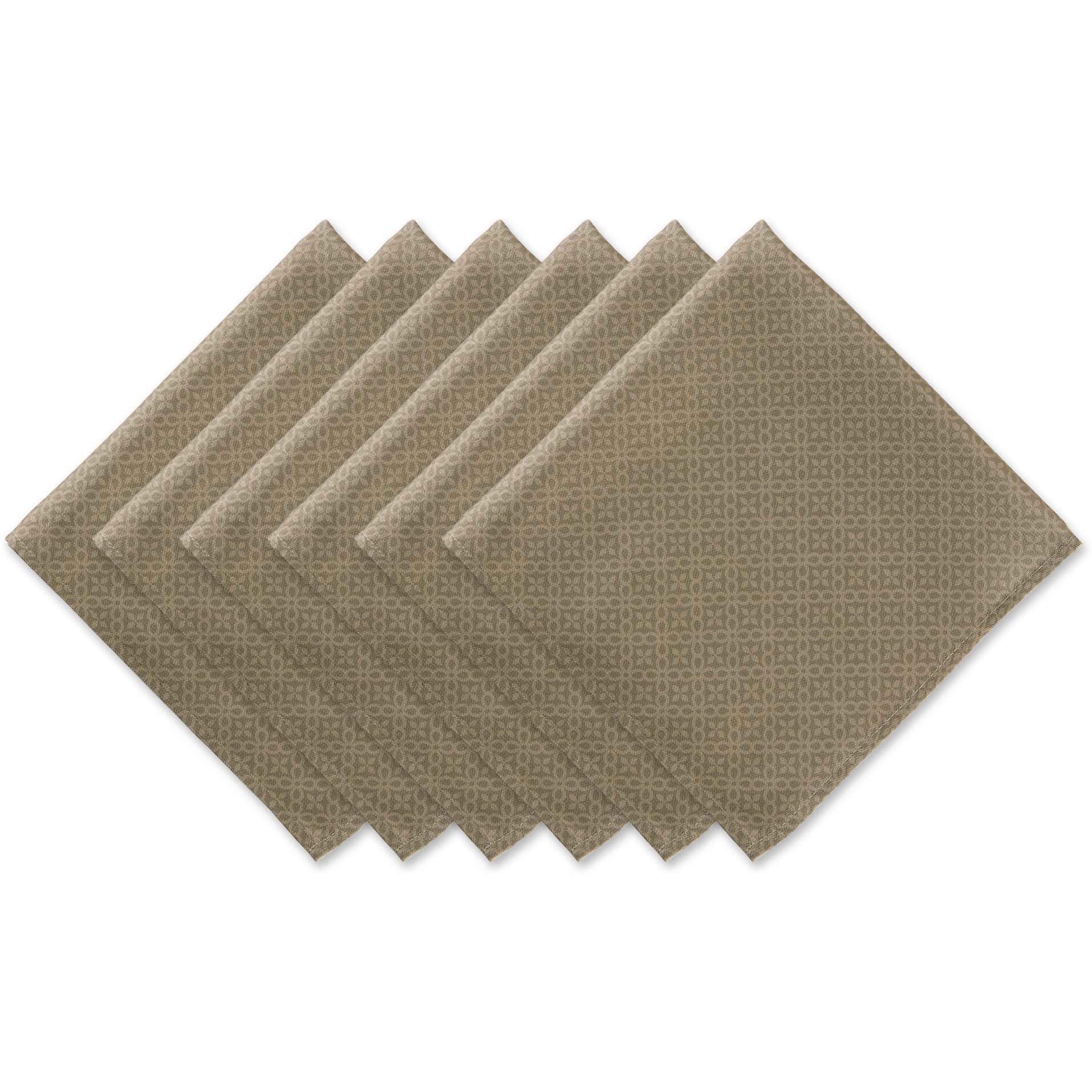 DII Stone Tonal Lattice Print Outdoor Napkin (Set of 6)