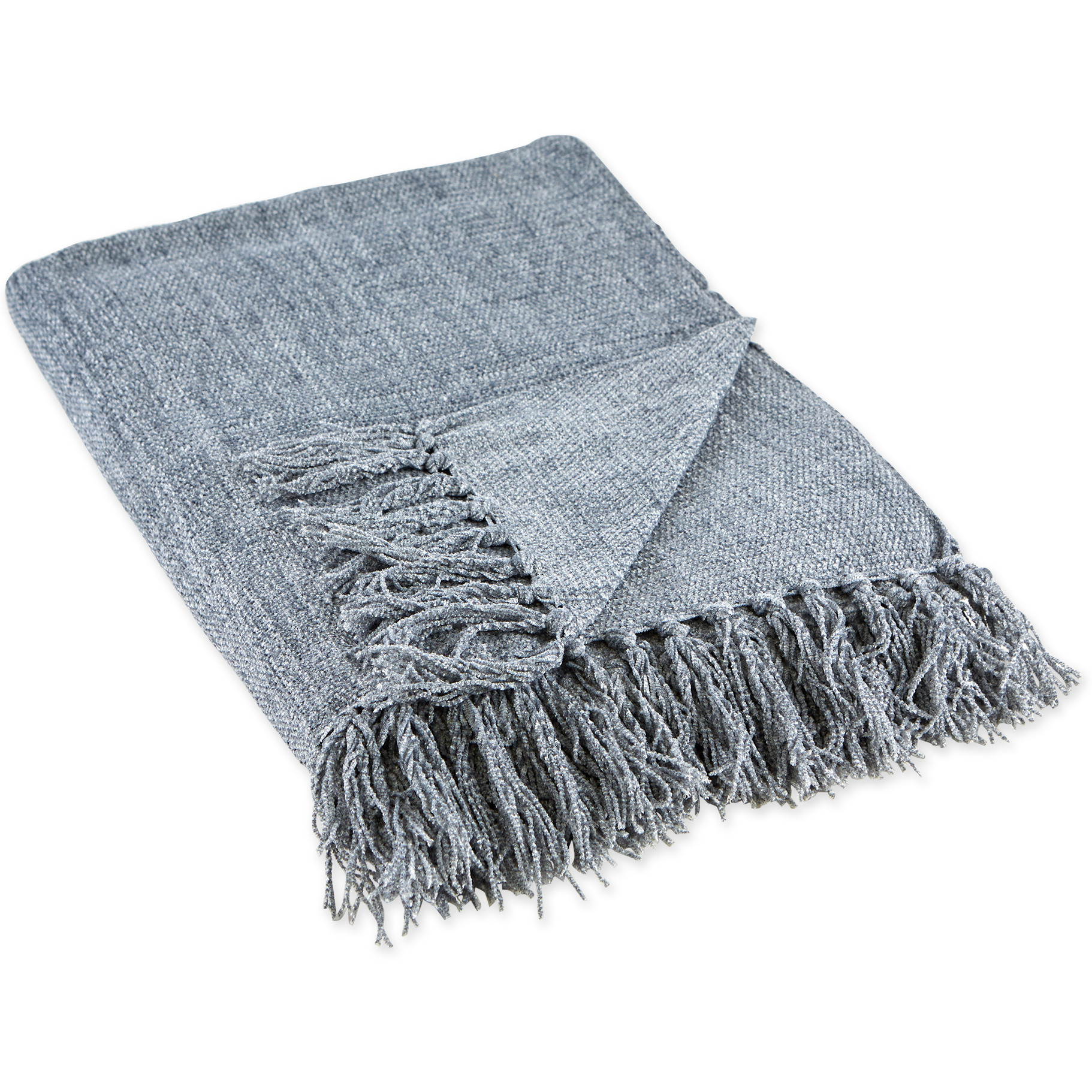DII Soft Denim Blue Chenille Throw