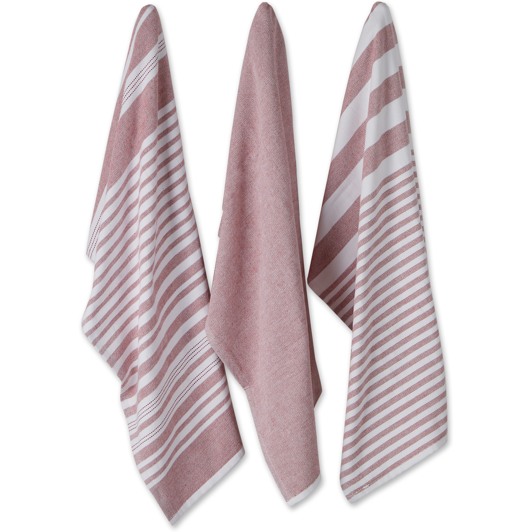 ASST BARN RED FRENCH TERRY DISHTOWEL 3 PIECE
