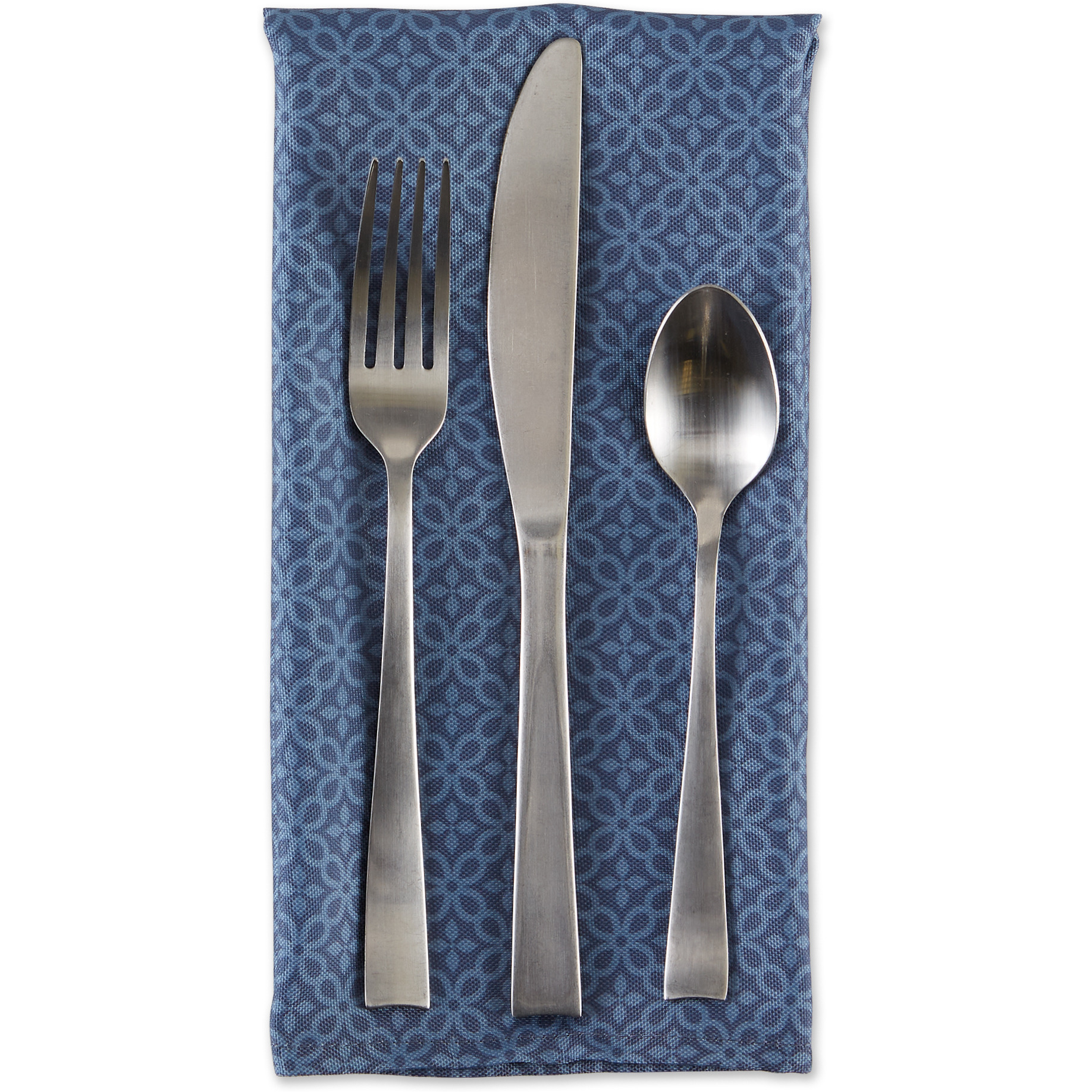 DII French Blue Tonal Lattice Print Outdoor Napkin (Set of 6)