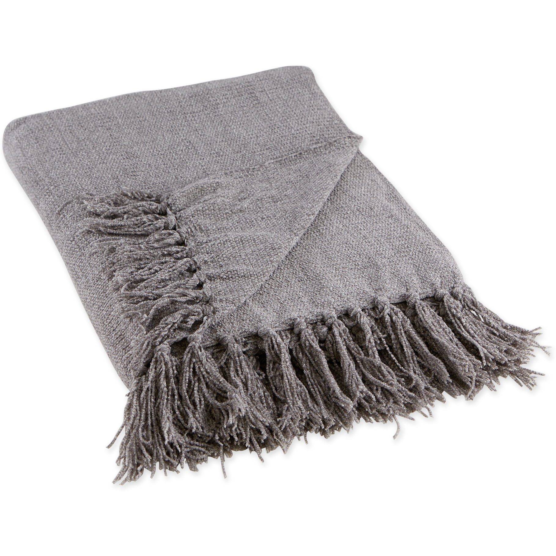 DII Soft Gray Chenille Throw