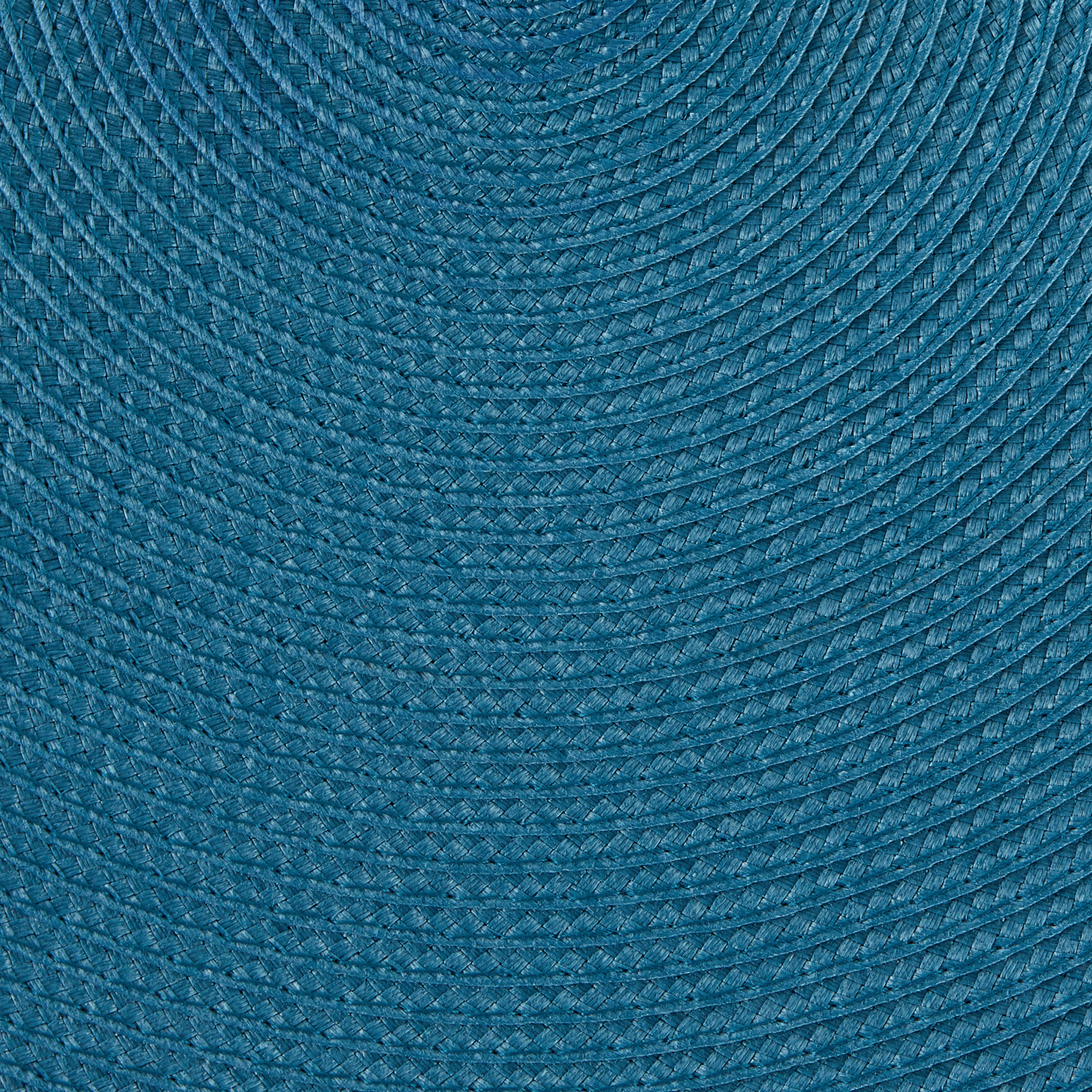 STORM BLUE ROUND PP WOVEN PLACEMAT SET/6