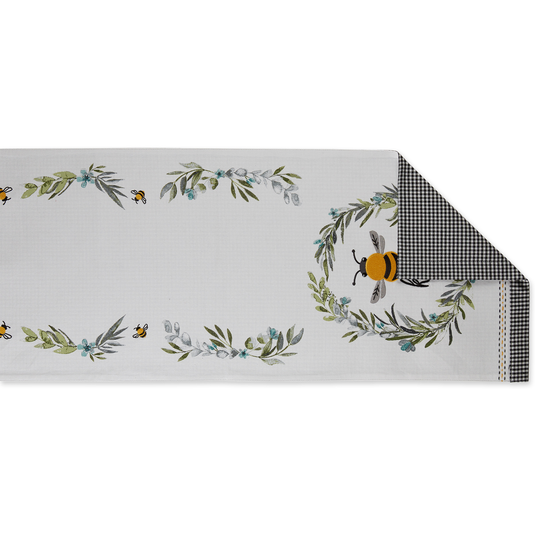 DII Bee Kind Reversible Embellished Table Runner