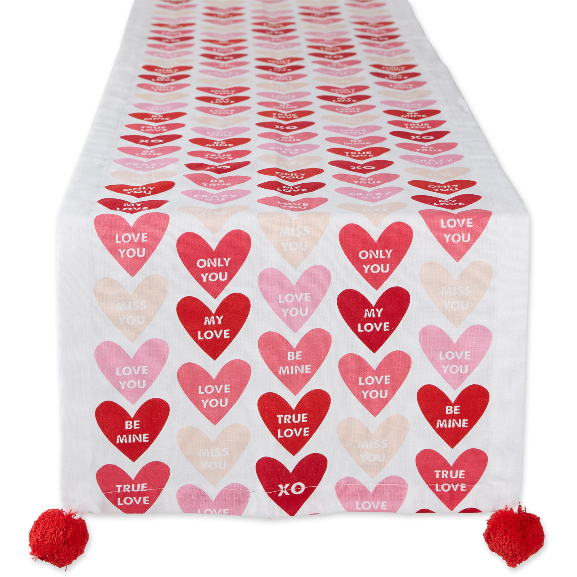 DII Conversation Hearts Print Table Runner