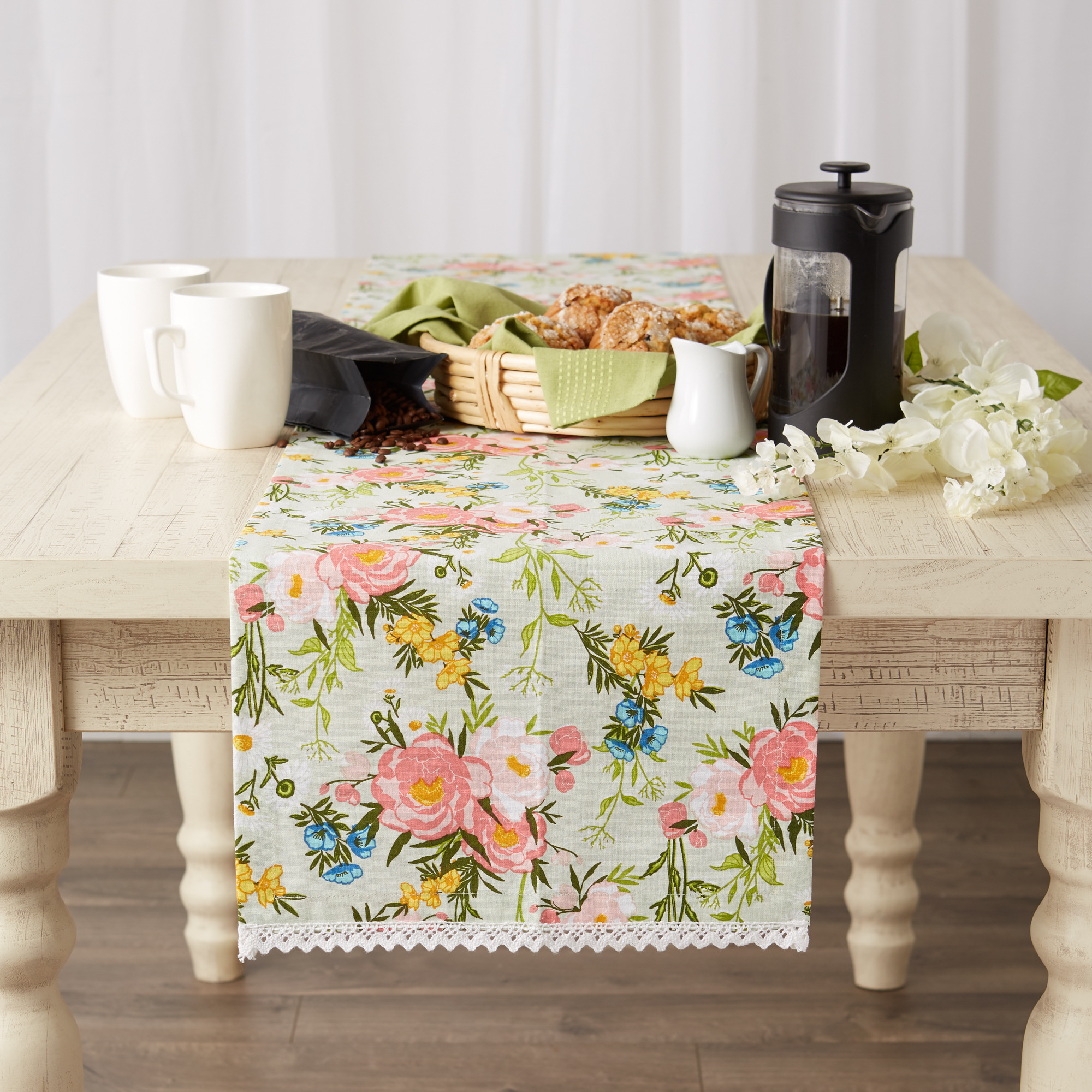 DII Spring Bouquet Print Table Runner