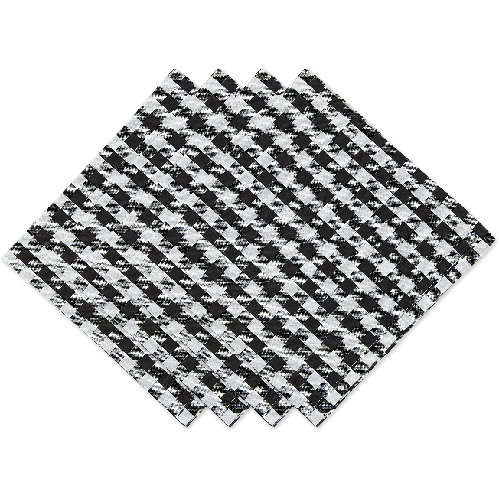 DII Black/White Gingham Napkin Set